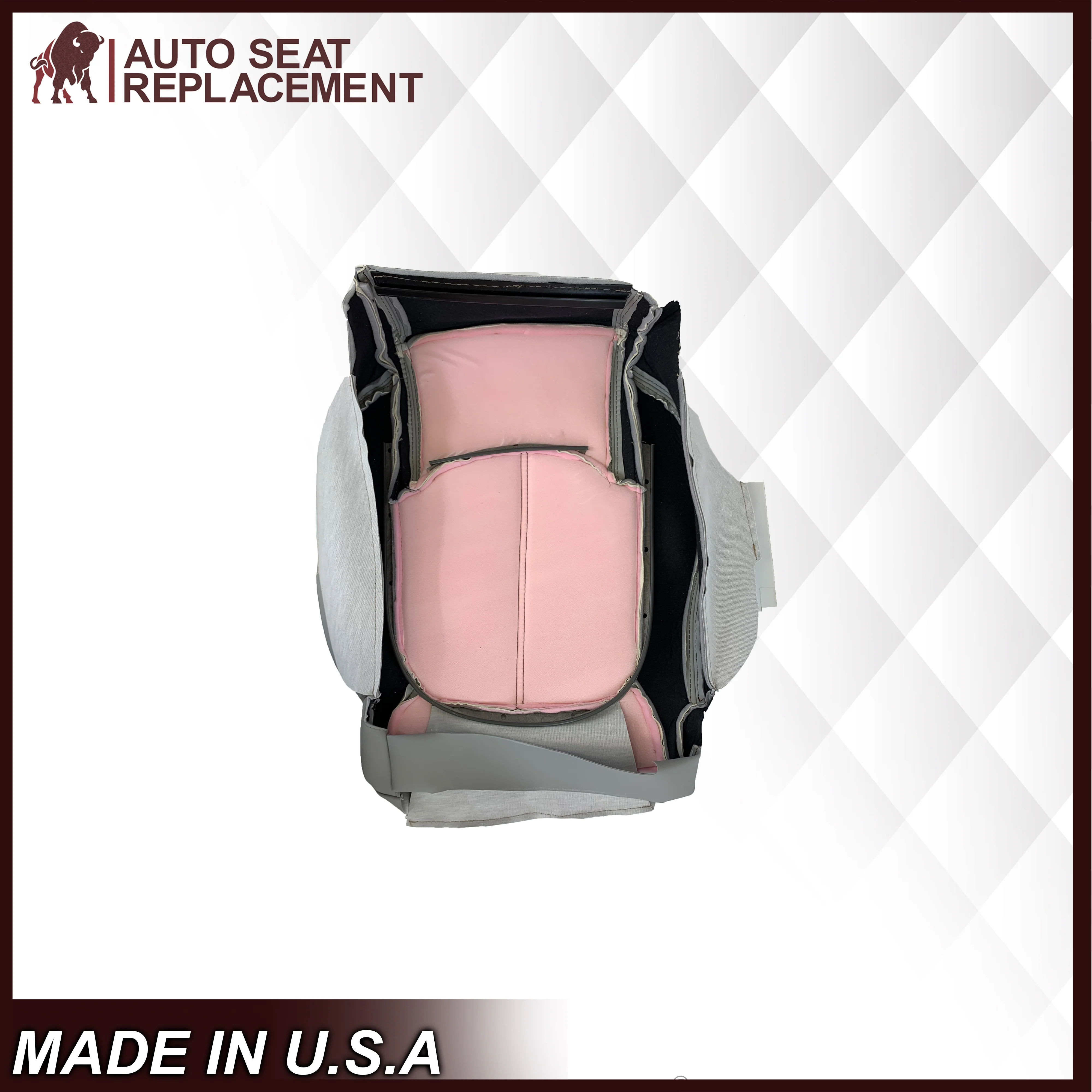 2007-2012 GMC Acadia Denali/SLT Replacement Leather/Syn. Leather Seat Cover: Gray, Perforated - Image 14