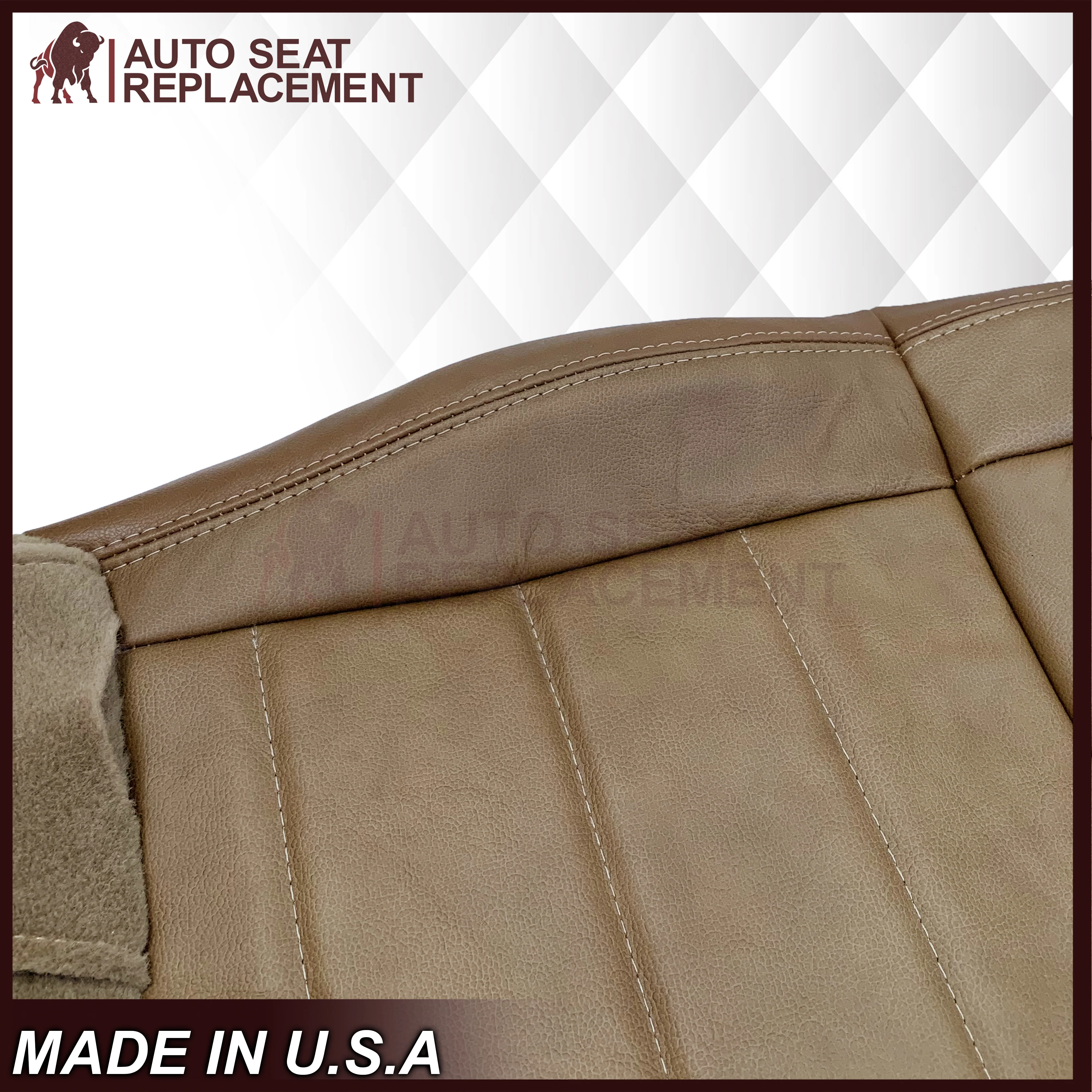2007-2012 Jeep Wrangler-Replacement Driver OR Passenger Side Seat Cover In Dark Saddle - Image 16