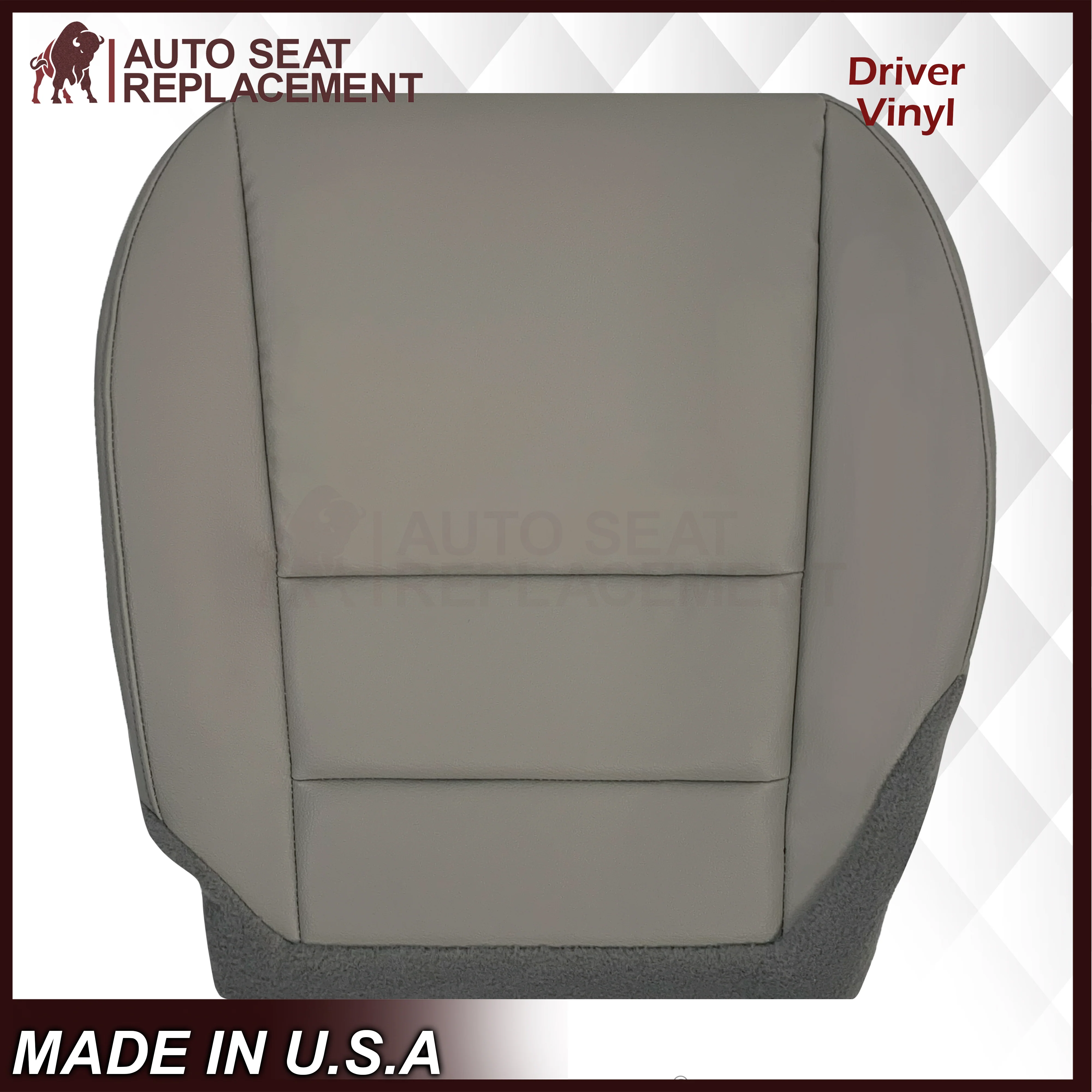 2007 - 2013 Acura MDX Driver Or Passenger Replacement Seat Covers: Non-Perforated Gray - Image 4