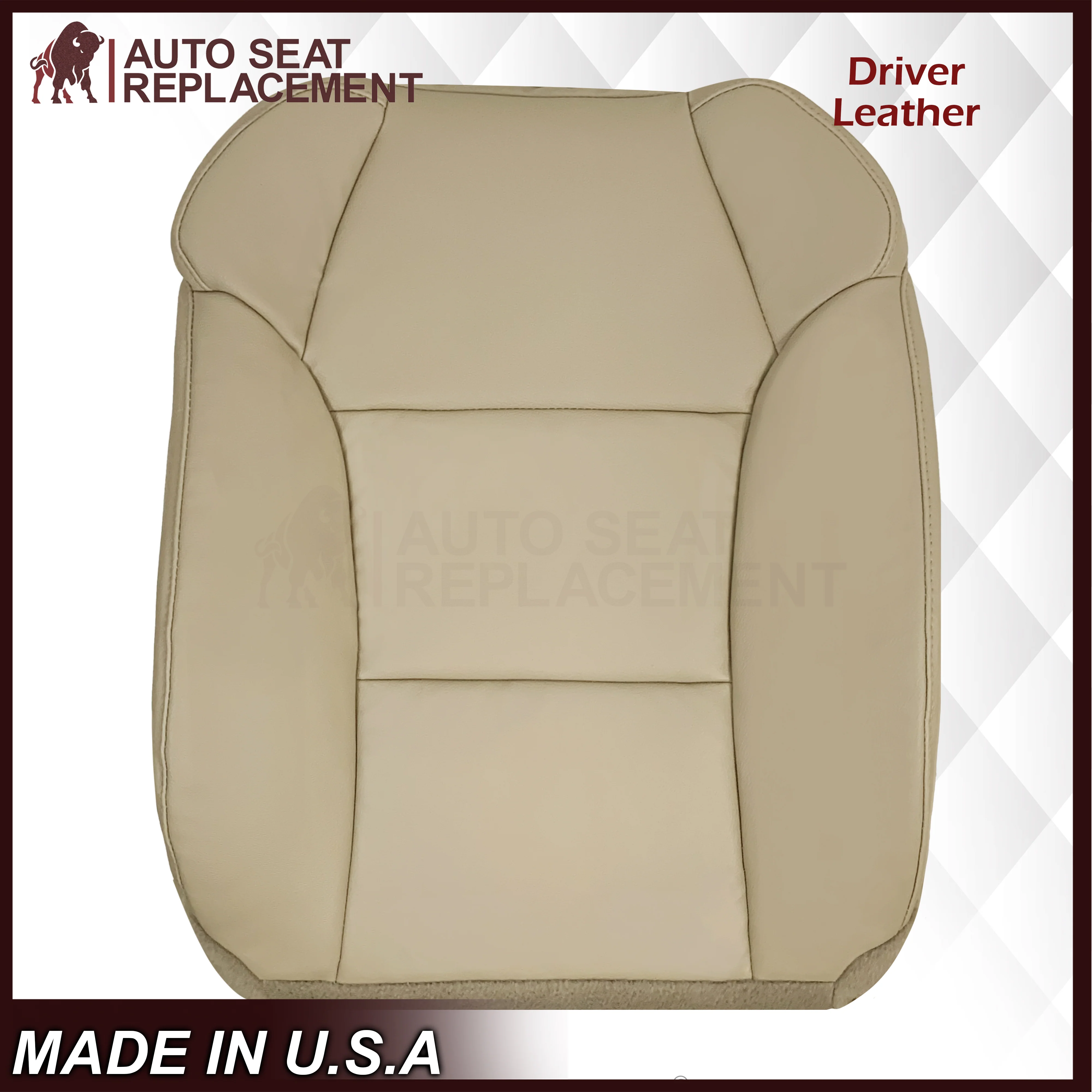 2007 - 2013 Acura MDX Driver Or Passenger Replacement Seat Covers: Non-Perforated Tan - Image 21