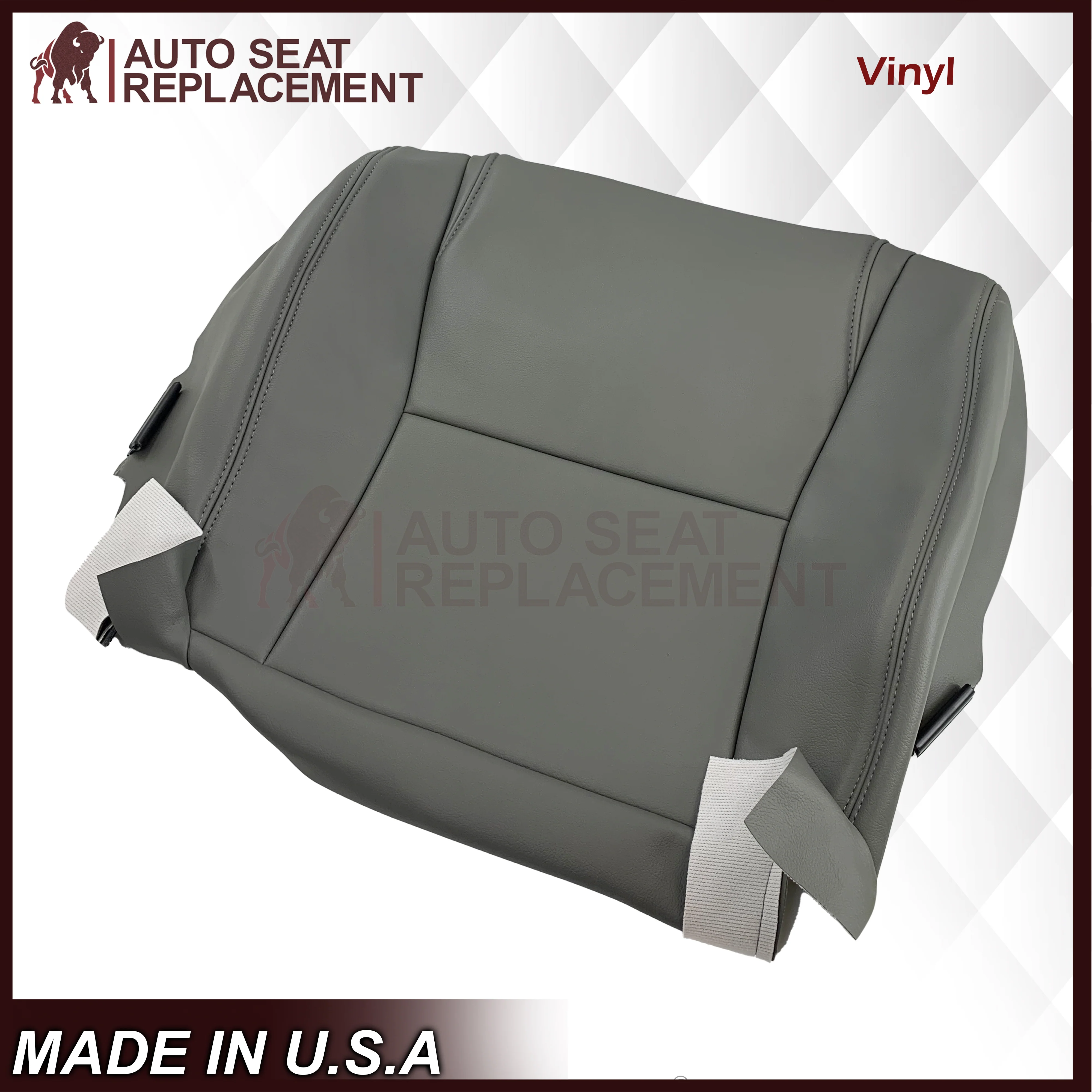 2007 - 2013 Toyota Sequoia SR5 Driver OR Passenger Side Top and Bottom Replacement Seat Covers In Gray: Choose your material - Image 12