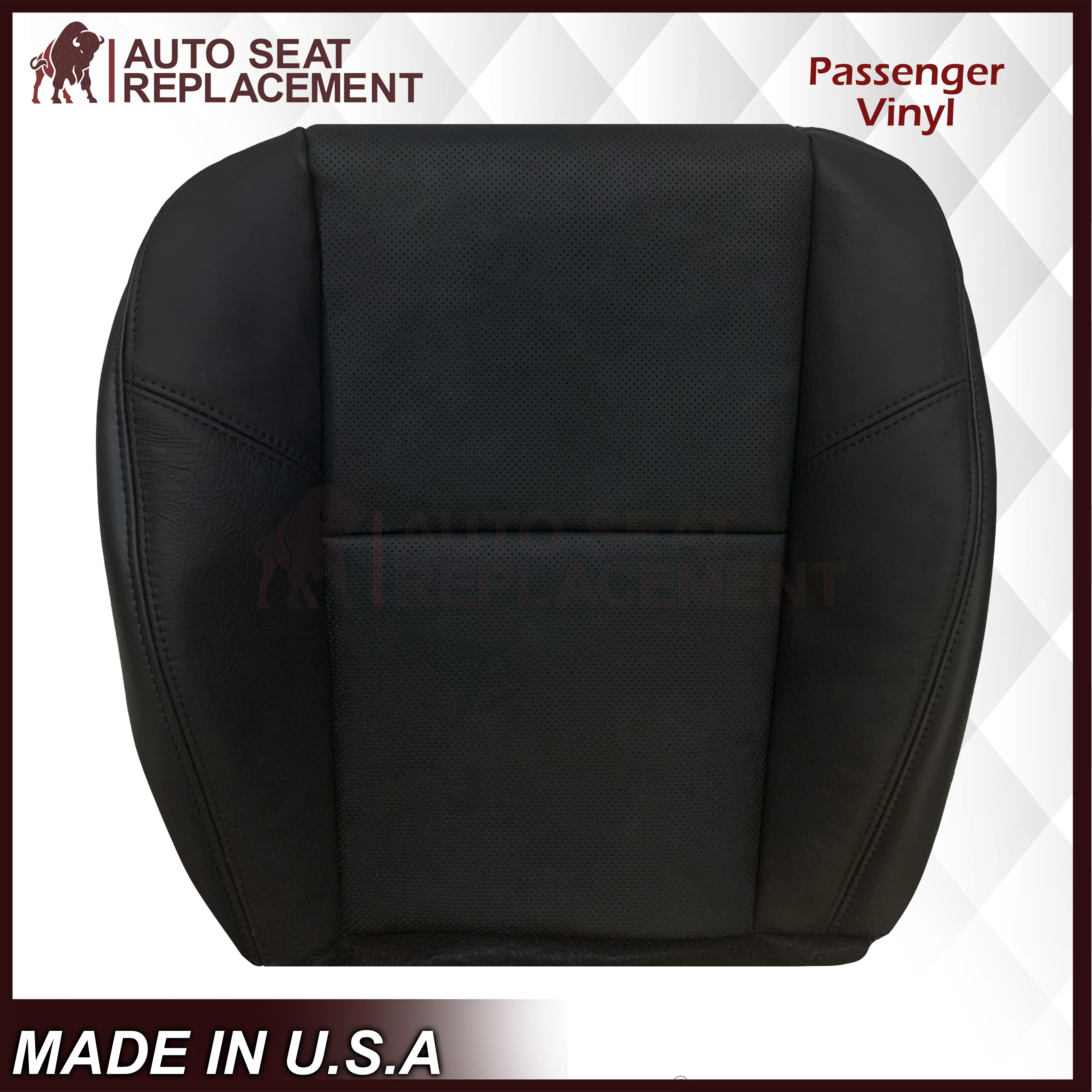 2007-2014 Cadillac Escalade Perforated Genuine Leather or Synthetic Leather Seat Cover in Black: Choose From Variation - Image 16
