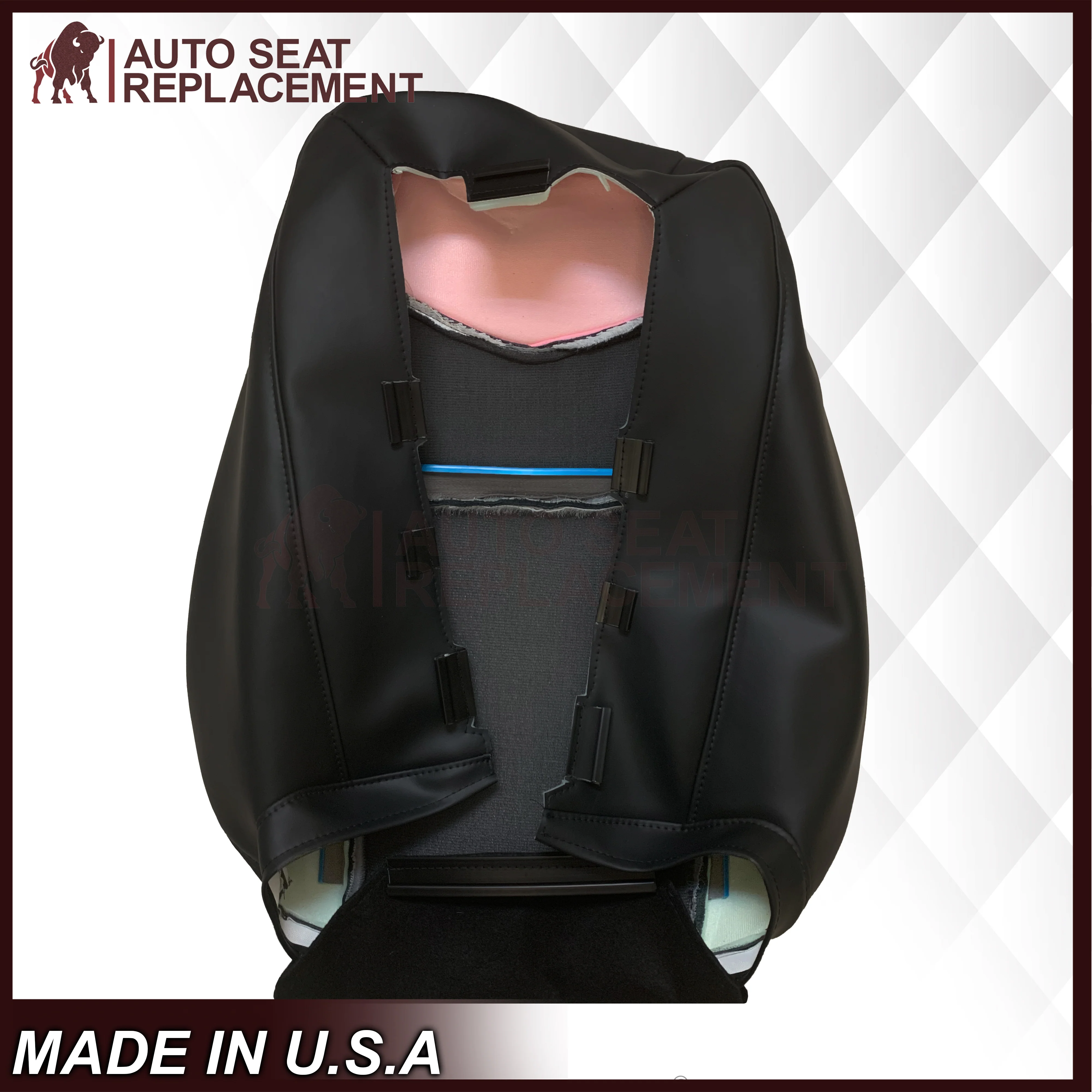 2007-2014 Cadillac Escalade Perforated Genuine Leather or Synthetic Leather Seat Cover in Black: Choose From Variation - Image 19