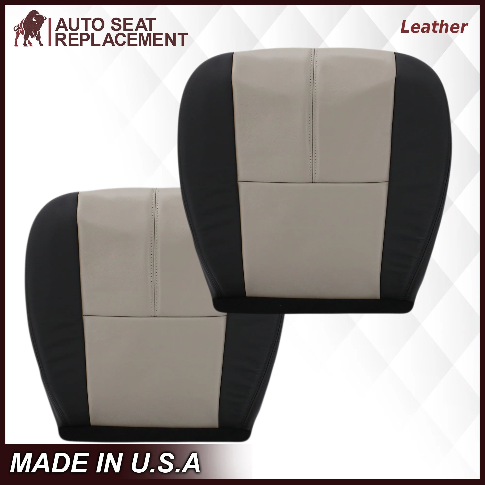 2007-2014 Chevy Silverado Seat Cover In 2tone Gray/Black: Choose From Variation - Image 16