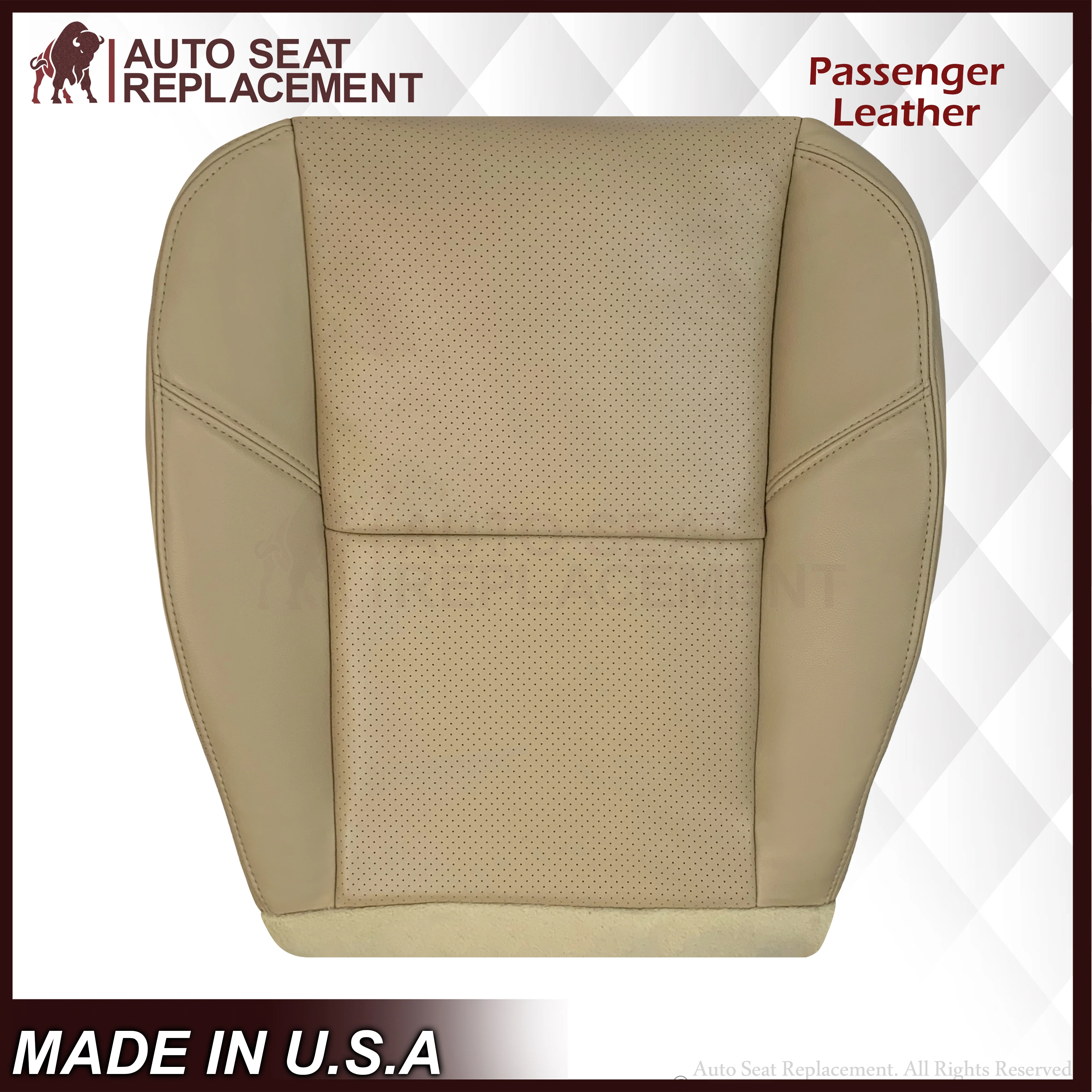 2009-2014 Cadillac Escalade Perforated Seat Cover in Light Cashmere Tan: Choose From Variation - Image 26