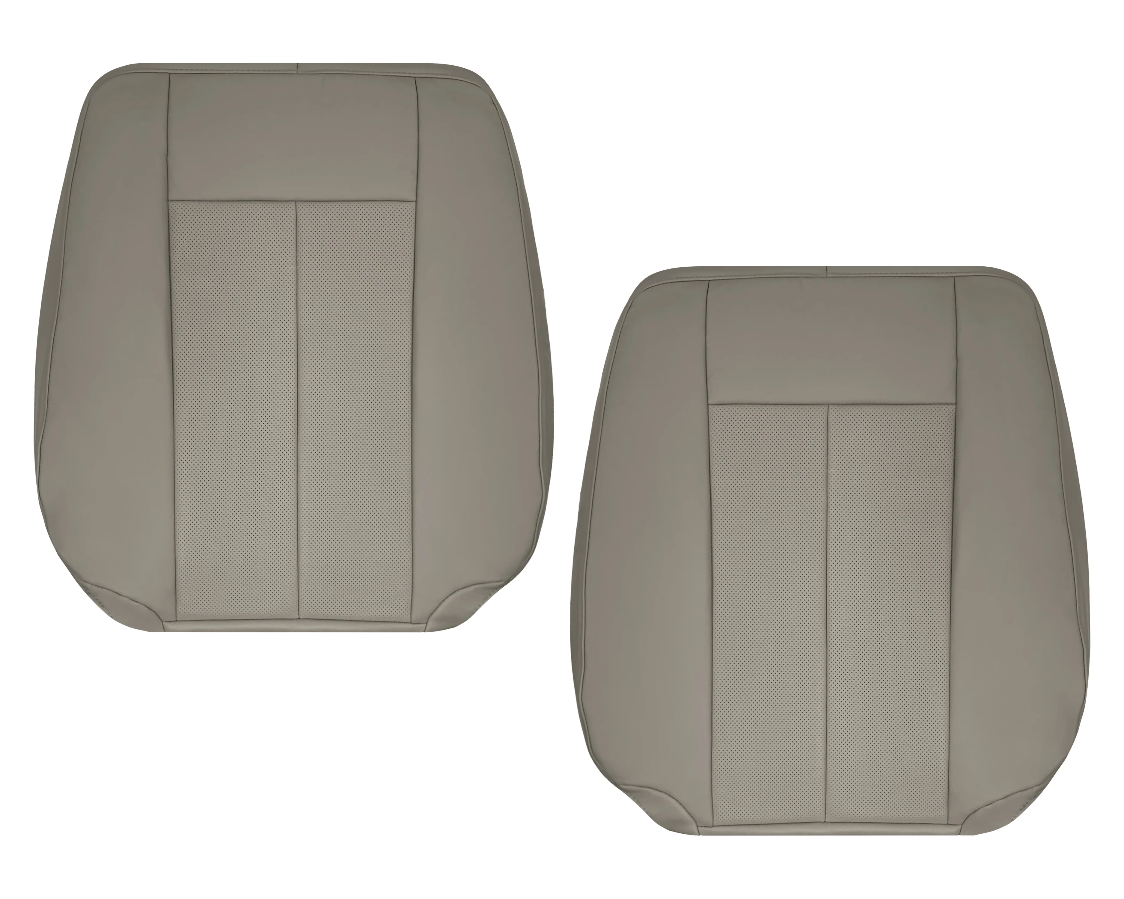2007-2014 Ford Expedition Eddie Bauer/XLT PERFORATED Leather Replacement Seat Cover in Gray - Image 23