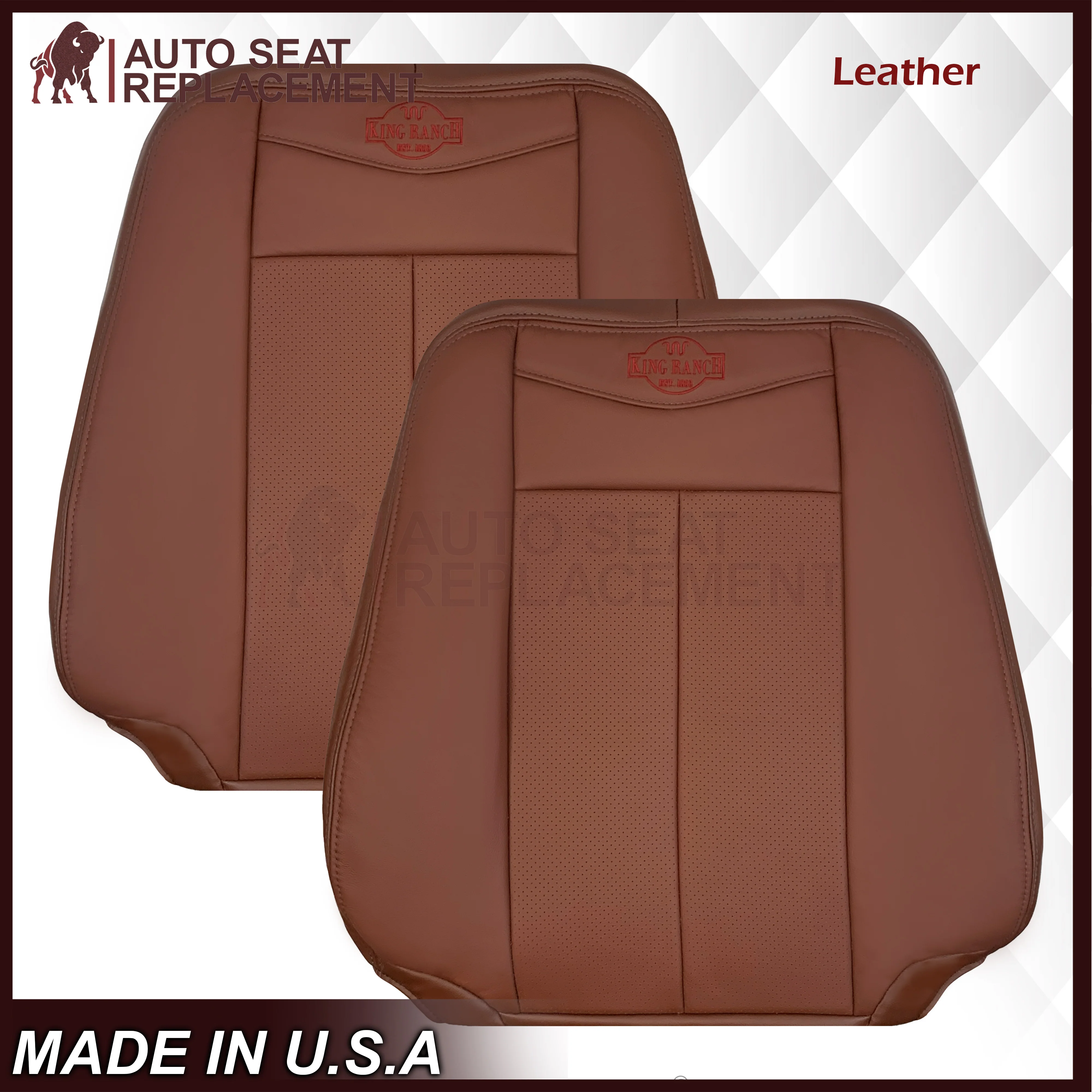 2007-2014 Ford Expedition King Ranch Replacement Leather Seat Cover: Perforated, King Ranch - Image 21
