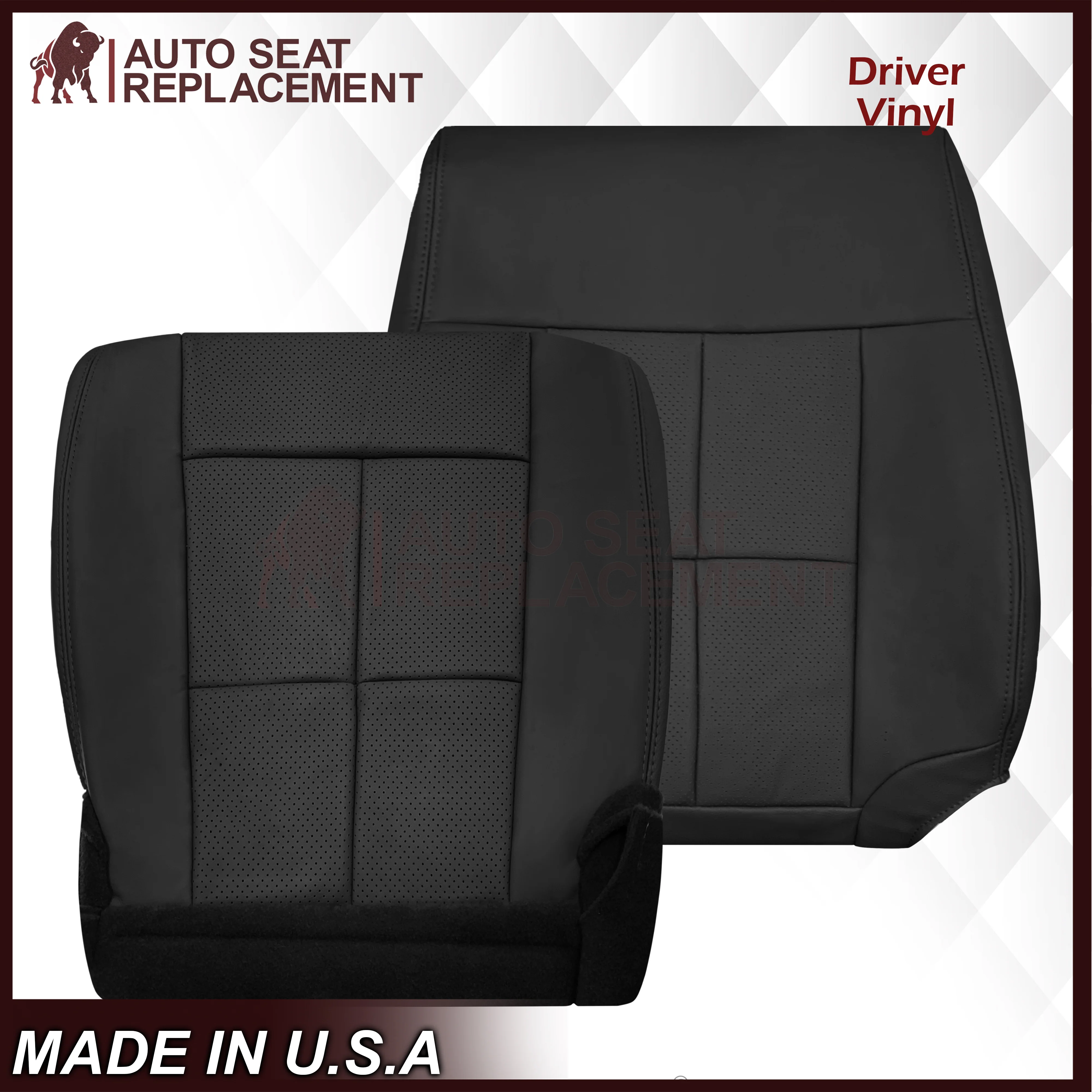 2007 - 2014 Lincoln Navigator Replacement Seat Covers in Black Leather or Synthetic Leather - Image 19
