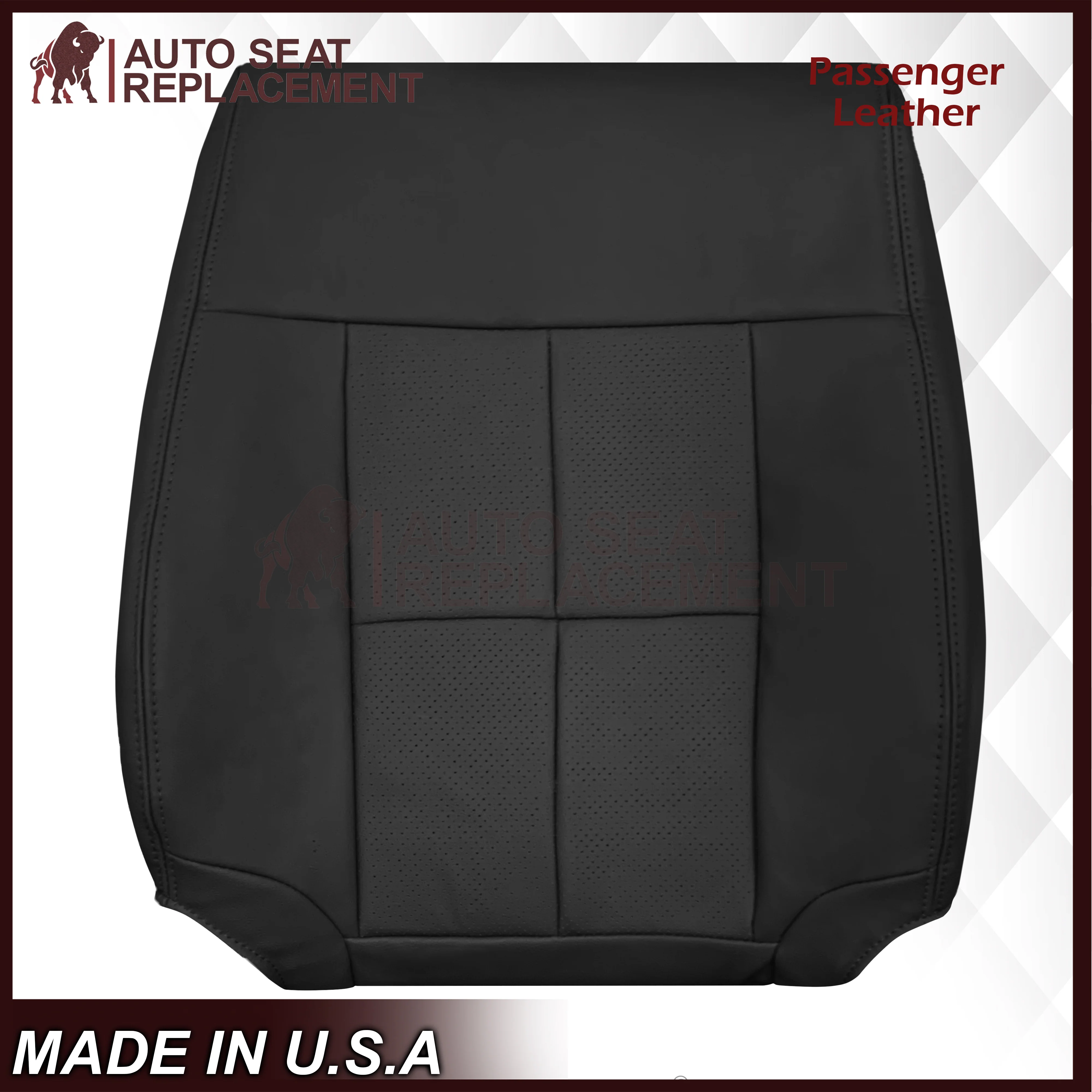 2007 - 2014 Lincoln Navigator Replacement Seat Covers in Black Leather or Synthetic Leather - Image 23
