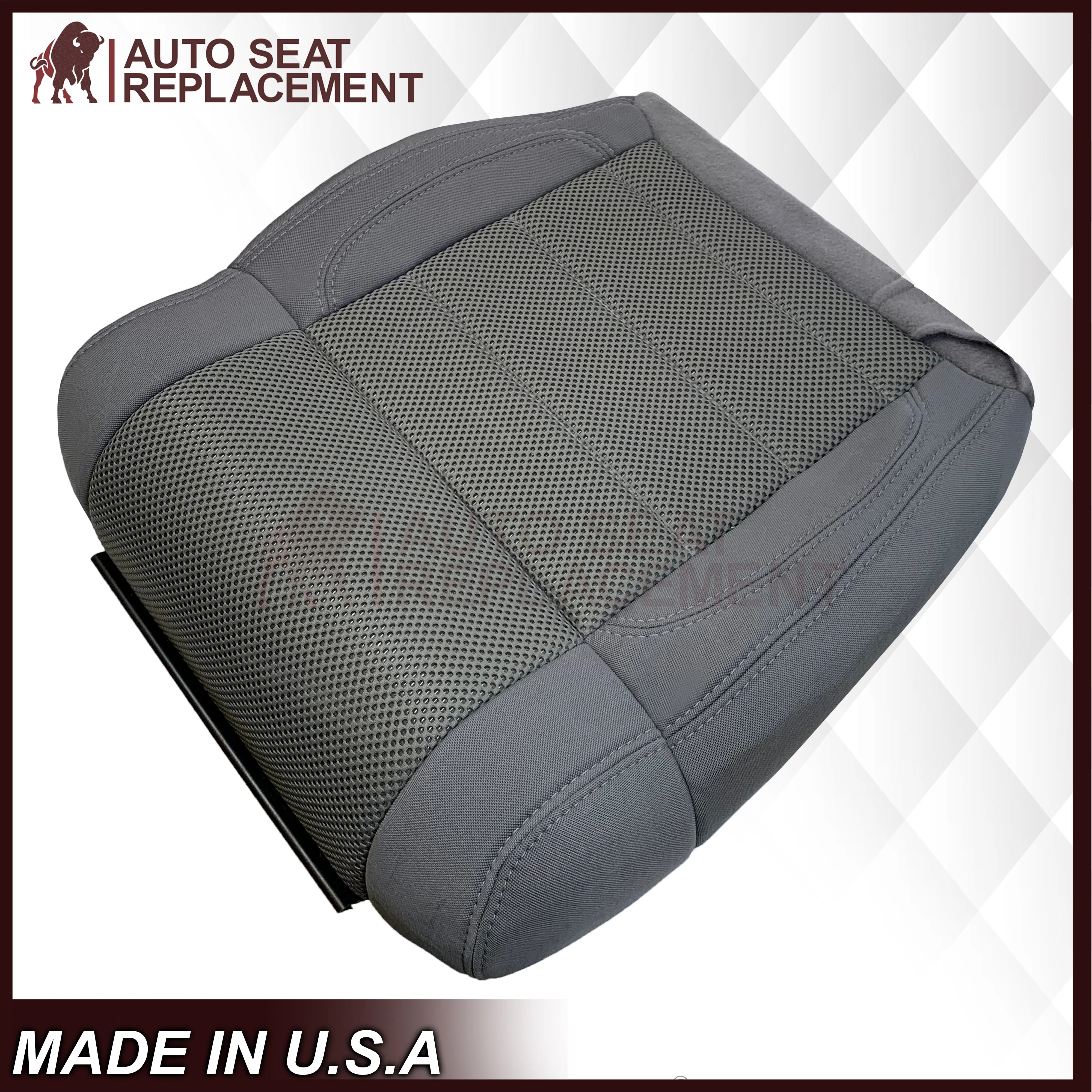 2007 Jeep Wrangler Unlimited Sport Replacement Bottom Cloth Seat Cover Gray - Image 3