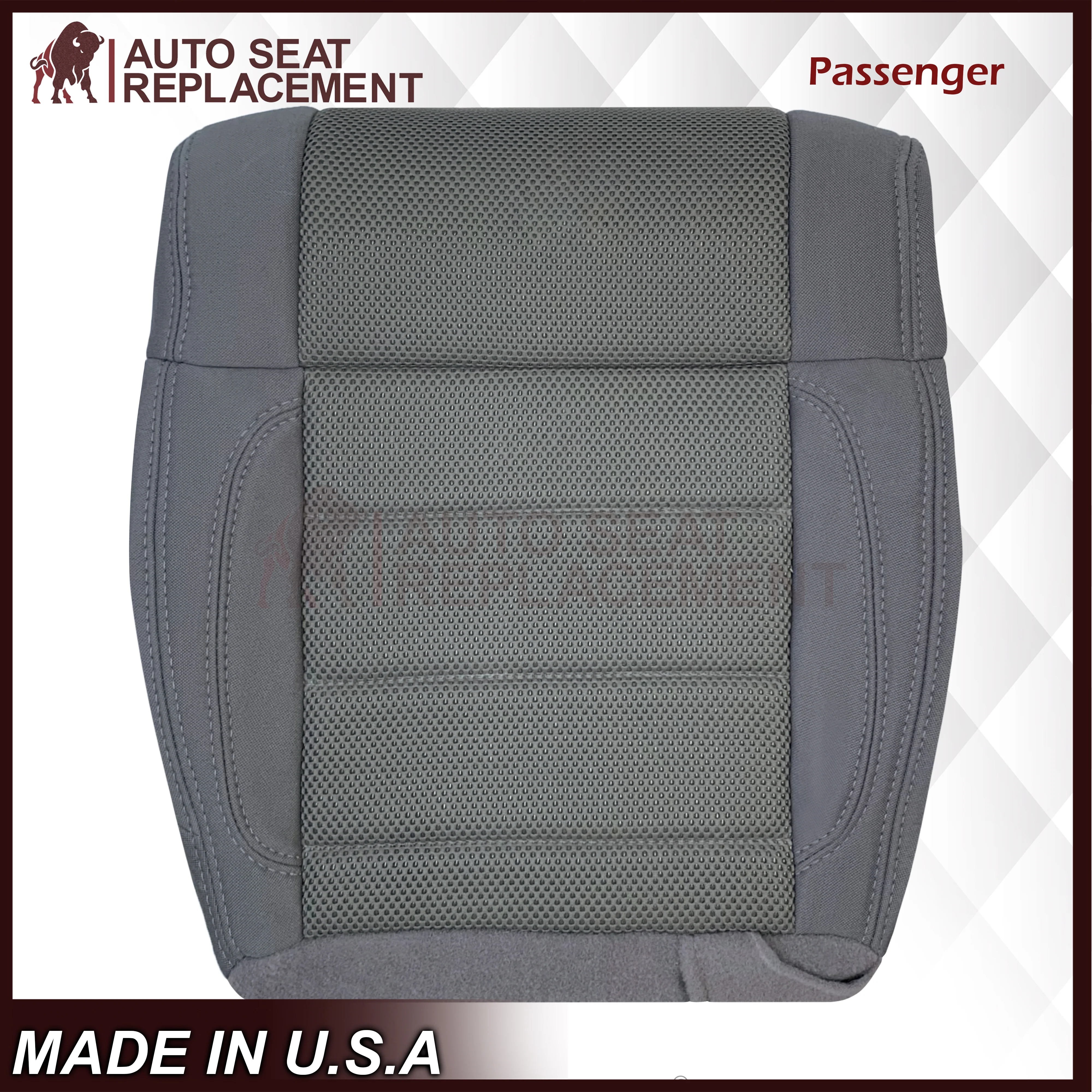 2007 Jeep Wrangler Unlimited Sport Replacement Bottom Cloth Seat Cover Gray - Image 6