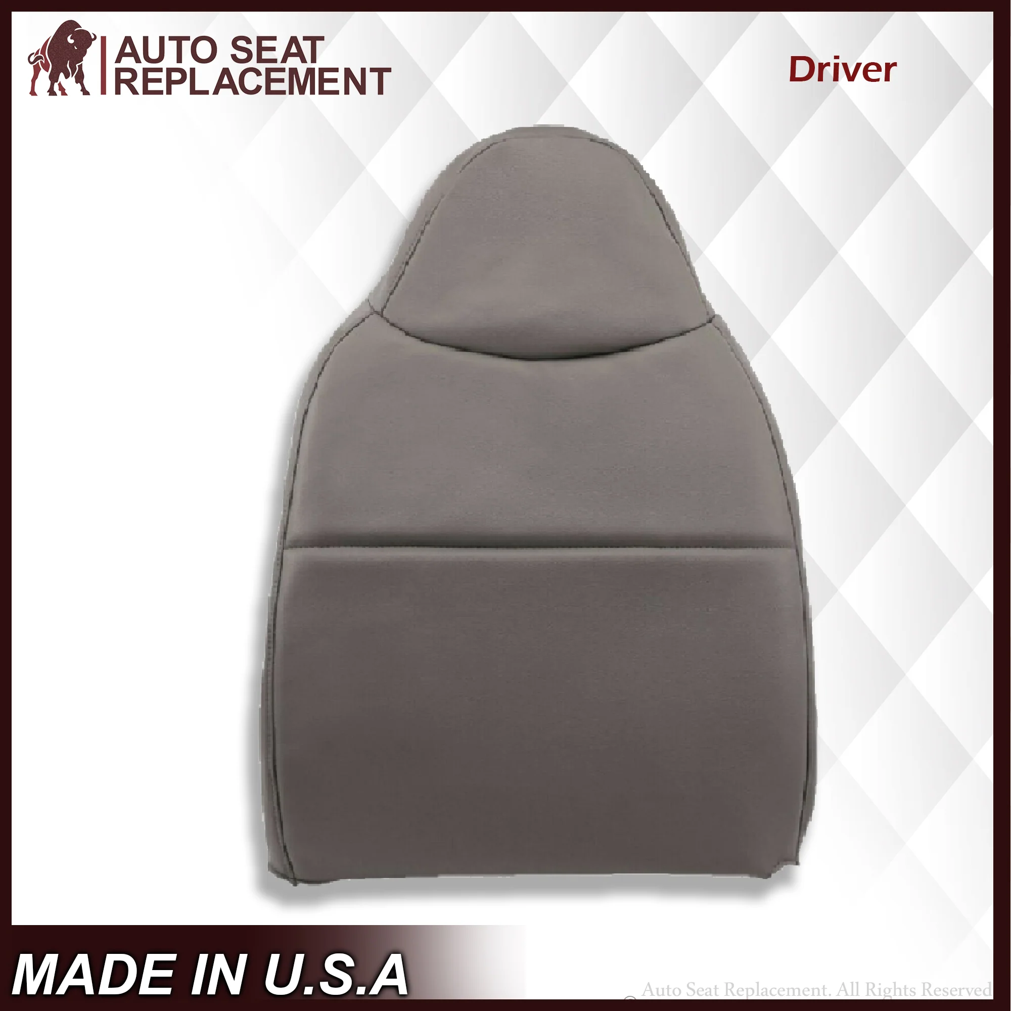 2008 2009 2010 Ford F250 F350 Super Duty XL Work Truck Bottom Seat Covers in Medium Stone Gray - Image 9