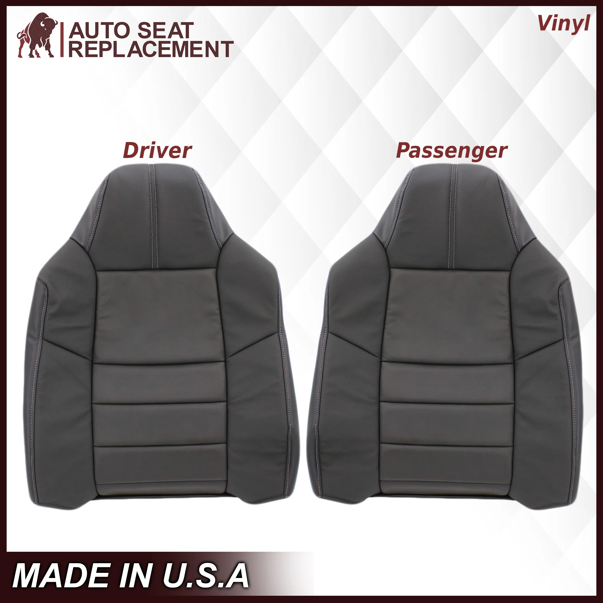 2008-2010 Ford F-250 F-350 F-450 F-550 Lariat Seat Cover in Black: Choose From Variants - Image 16