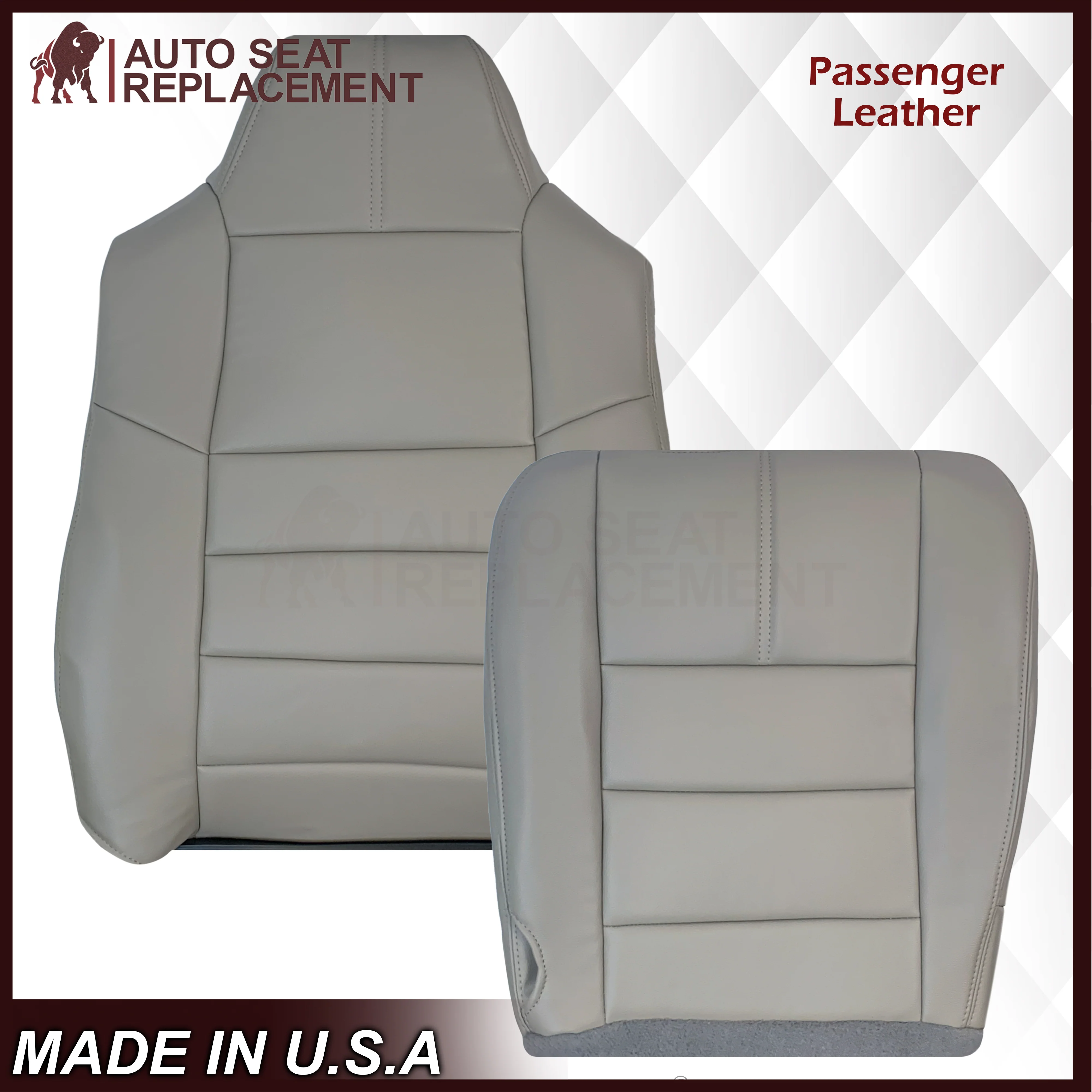 2008-2010 Ford F-250 F-350 F-450 F-550 Lariat Seat Cover in Medium Stone Gray: Choose From Variants - Image 23