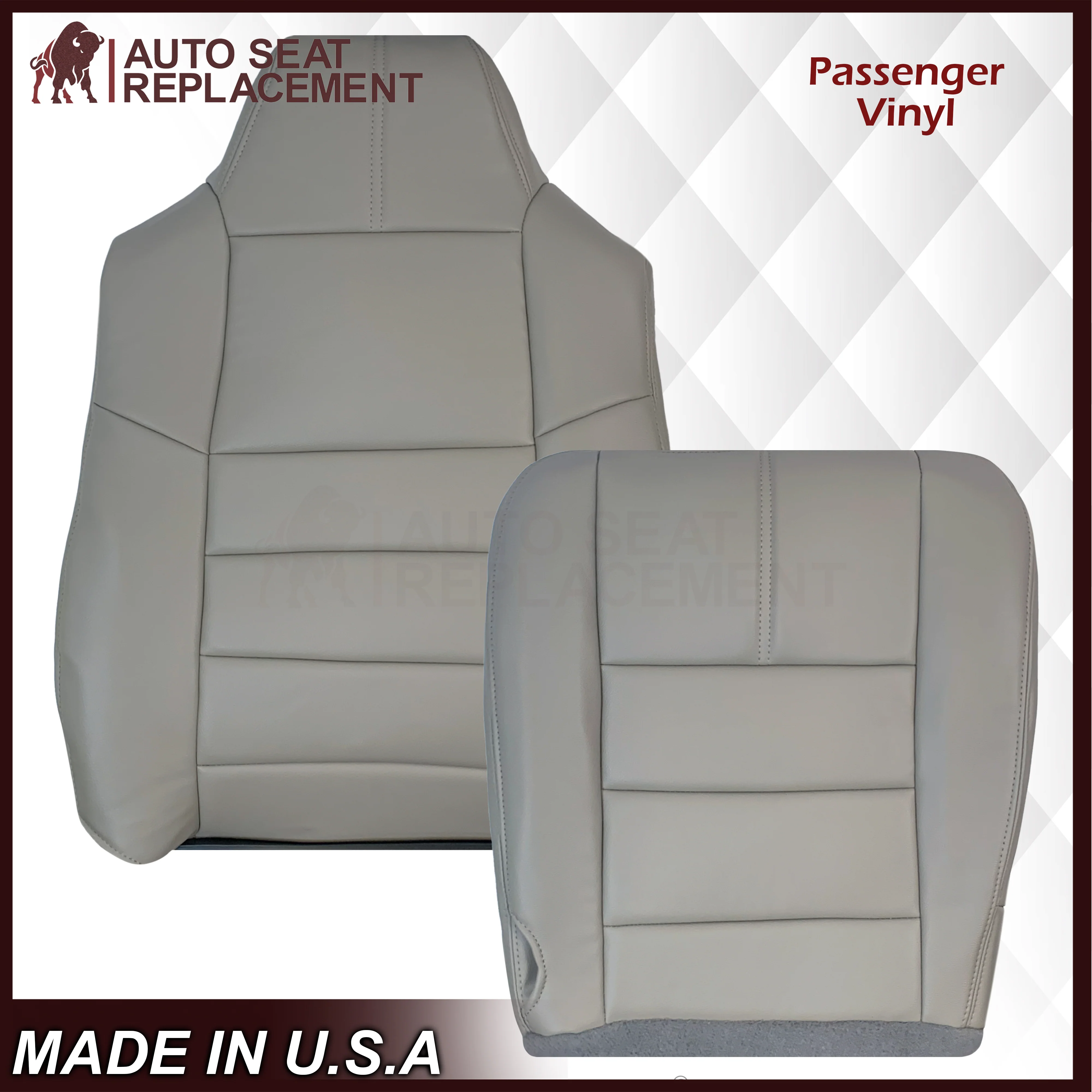 2008-2010 Ford F-250 F-350 F-450 F-550 Lariat Seat Cover in Medium Stone Gray: Choose From Variants - Image 24