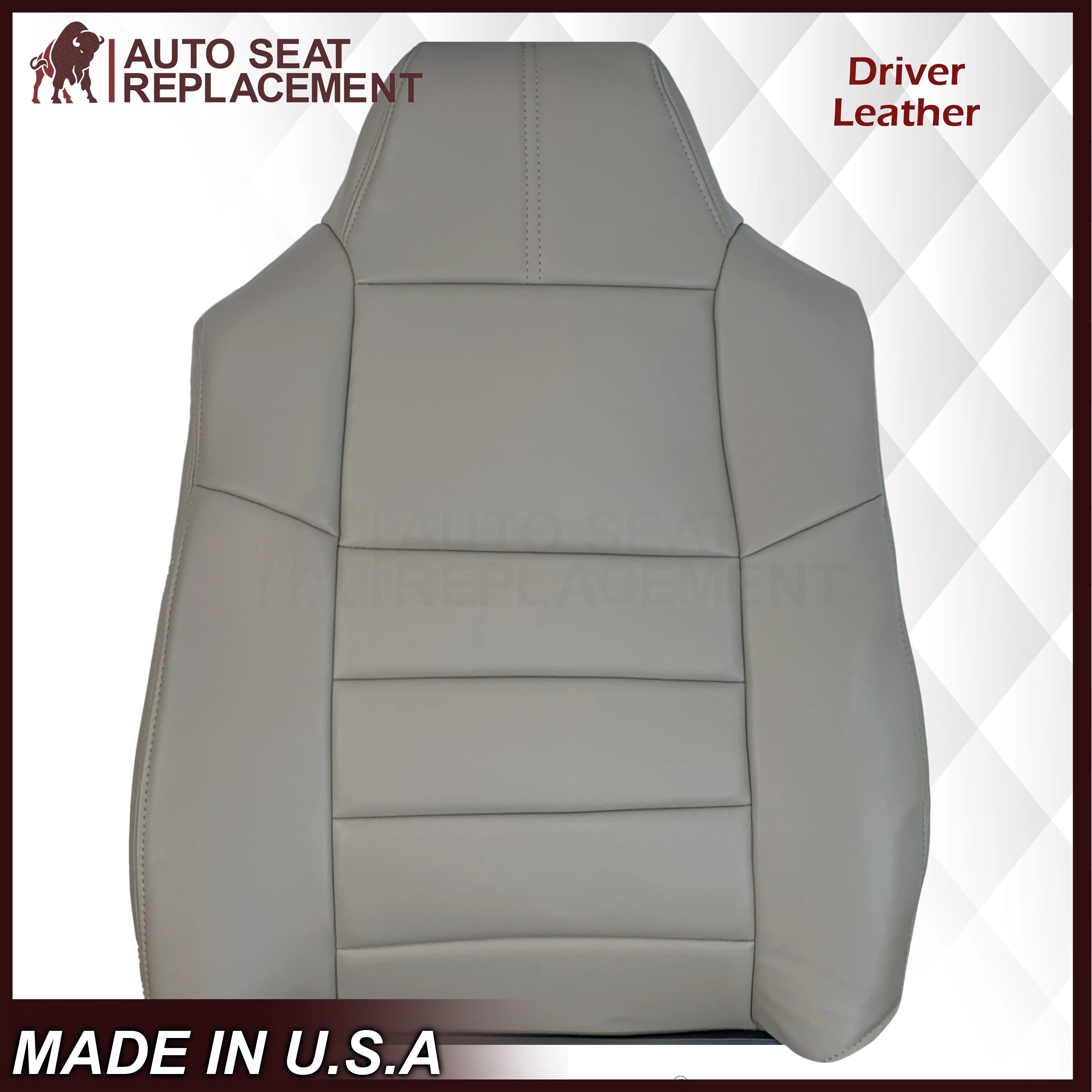 2008-2010 Ford F-250 F-350 F-450 F-550 Lariat Seat Cover in Medium Stone Gray: Choose From Variants - Image 25