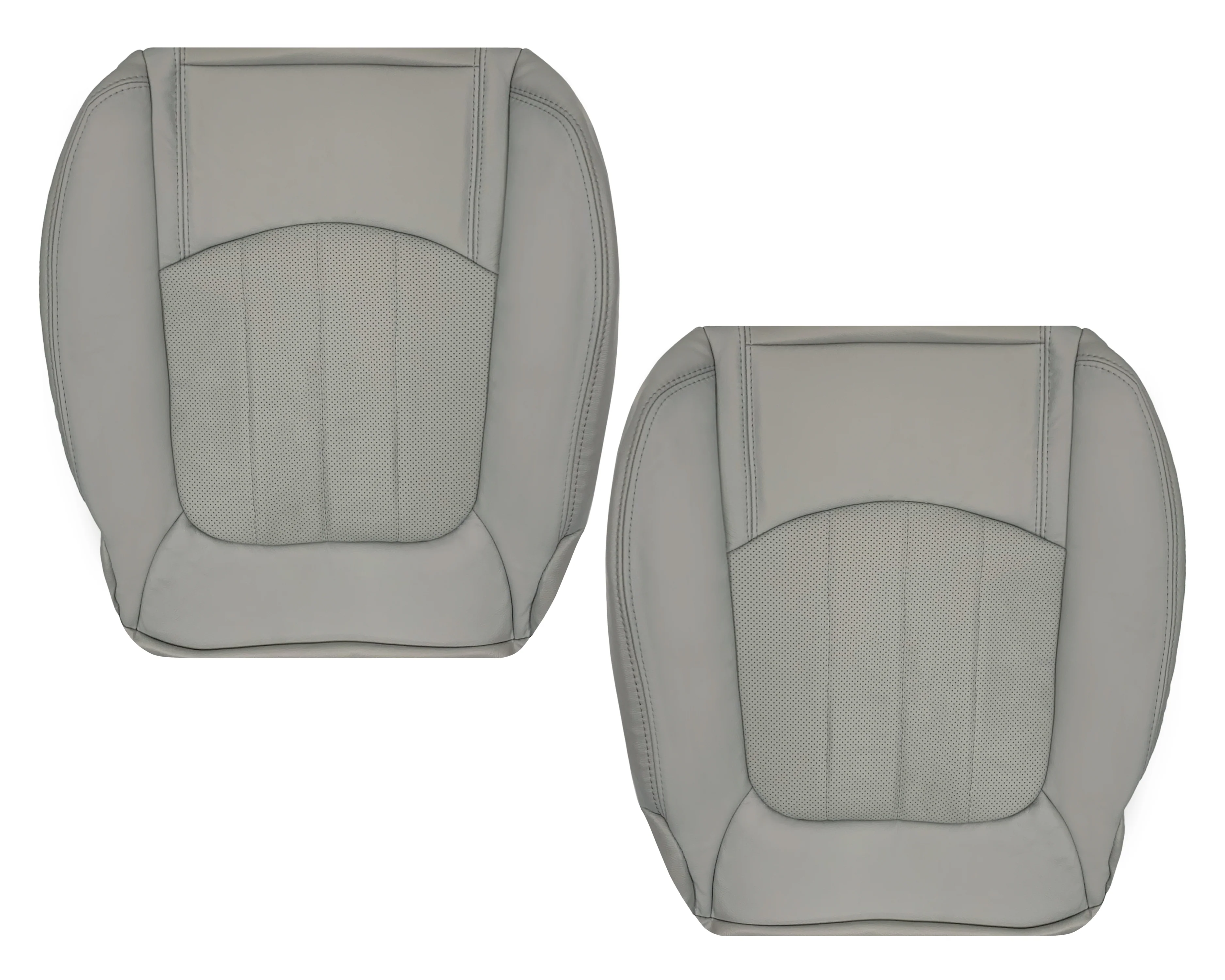 2008-2012 Buick Enclave Perforated Replacement Seat Covers In Gray: Choose Leather or Syn. Leather - Image 15