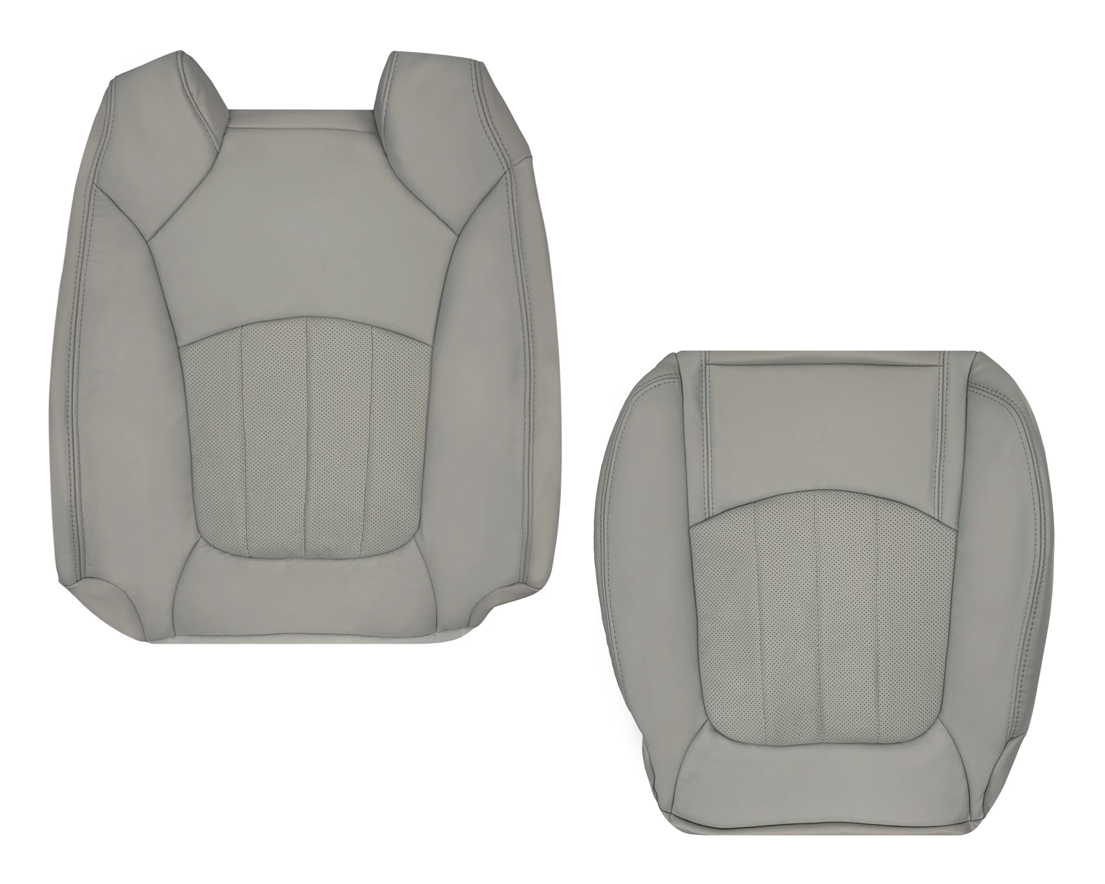 2008-2012 Buick Enclave Perforated Replacement Seat Covers In Gray: Choose Leather or Syn. Leather - Image 21