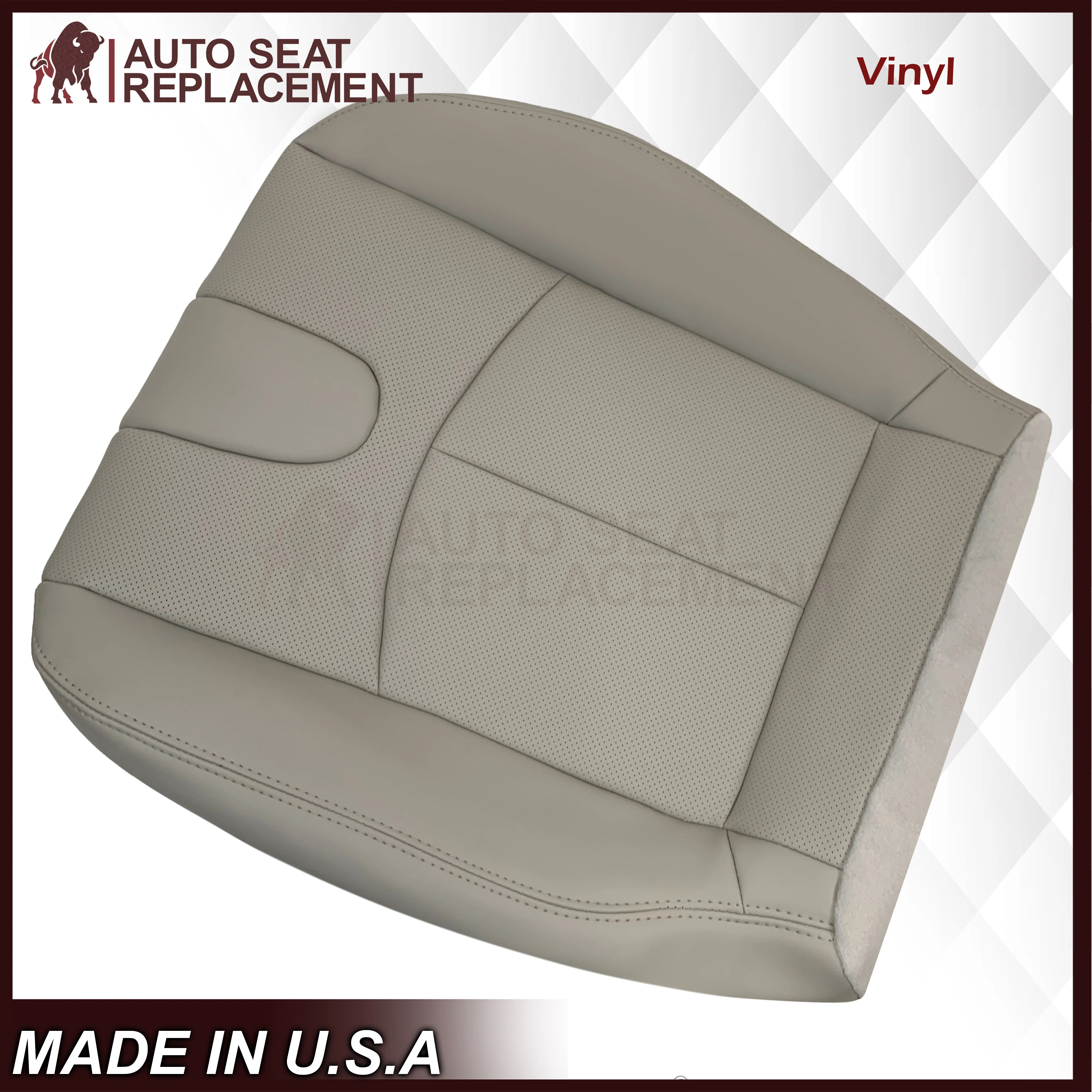 2008-2013 Infiniti G37 Sedan 4-Door Replacement Leather Seat Cover-Perforated Gray - Image 9