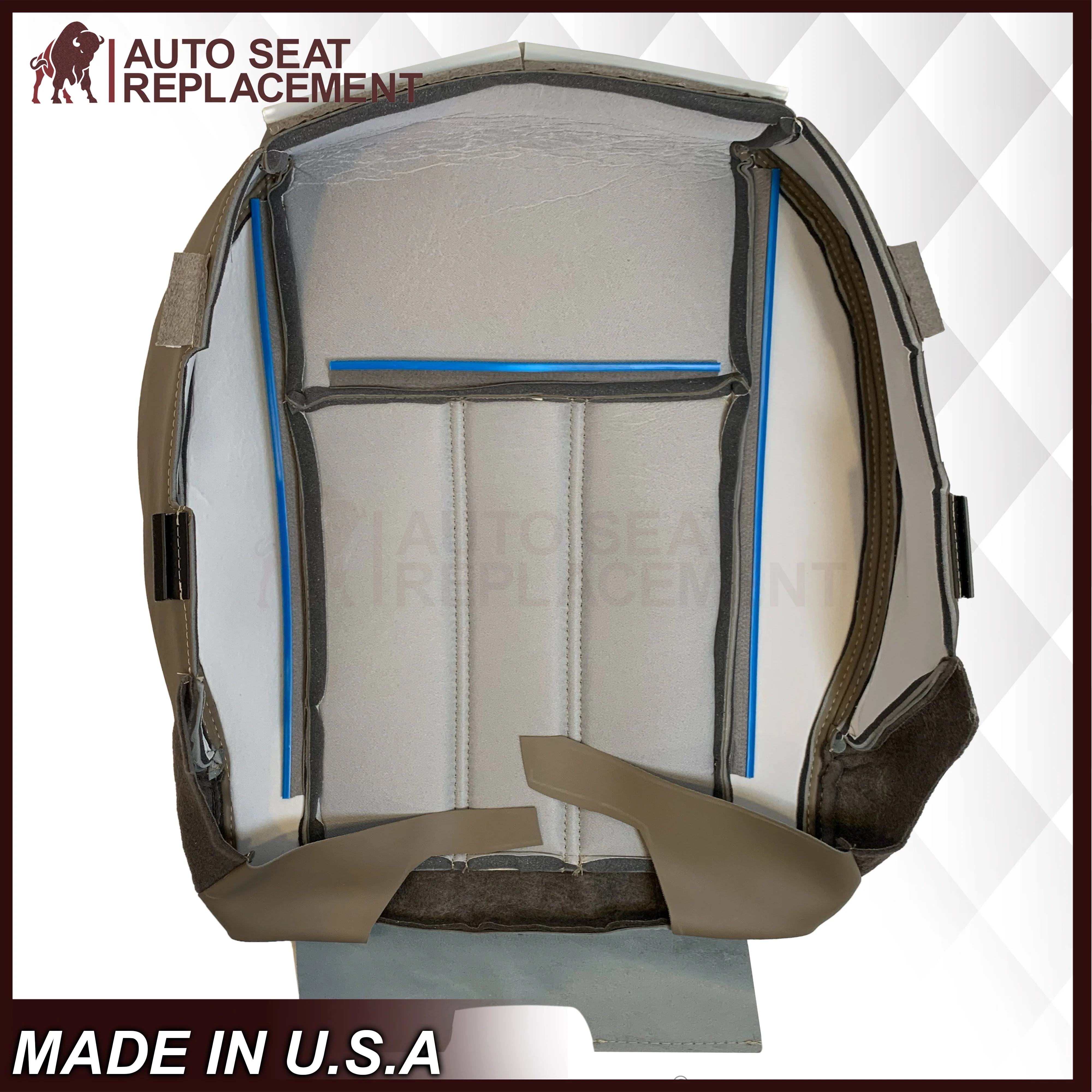 2008 -2020 For Dodge Grand Caravan Front Replacement Seat Cover: Tan Perforated - Image 4