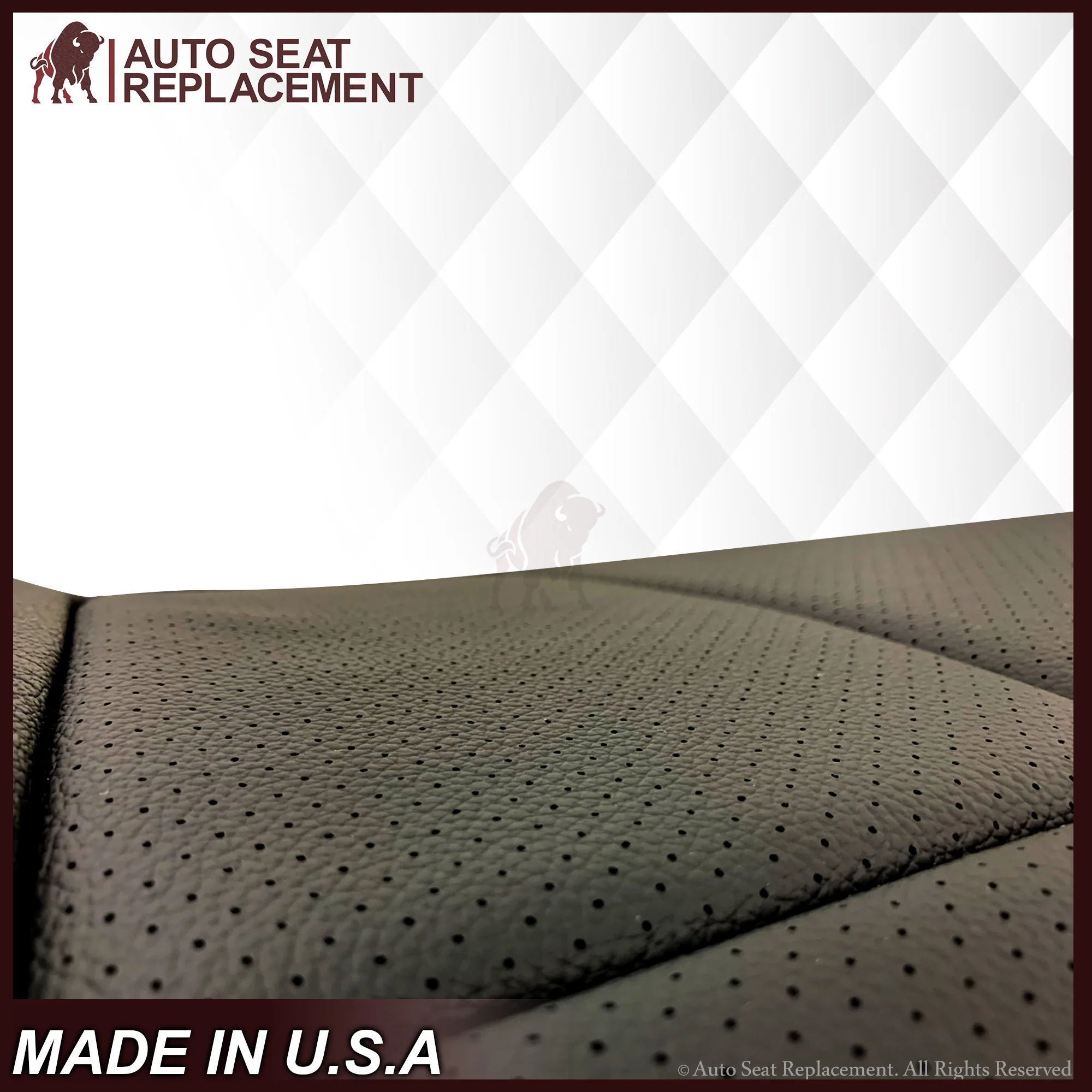 2009 2010 2011 2012 2013 2014 Ford F150 Lariat Perforated Leather Seat Cover - Image 11