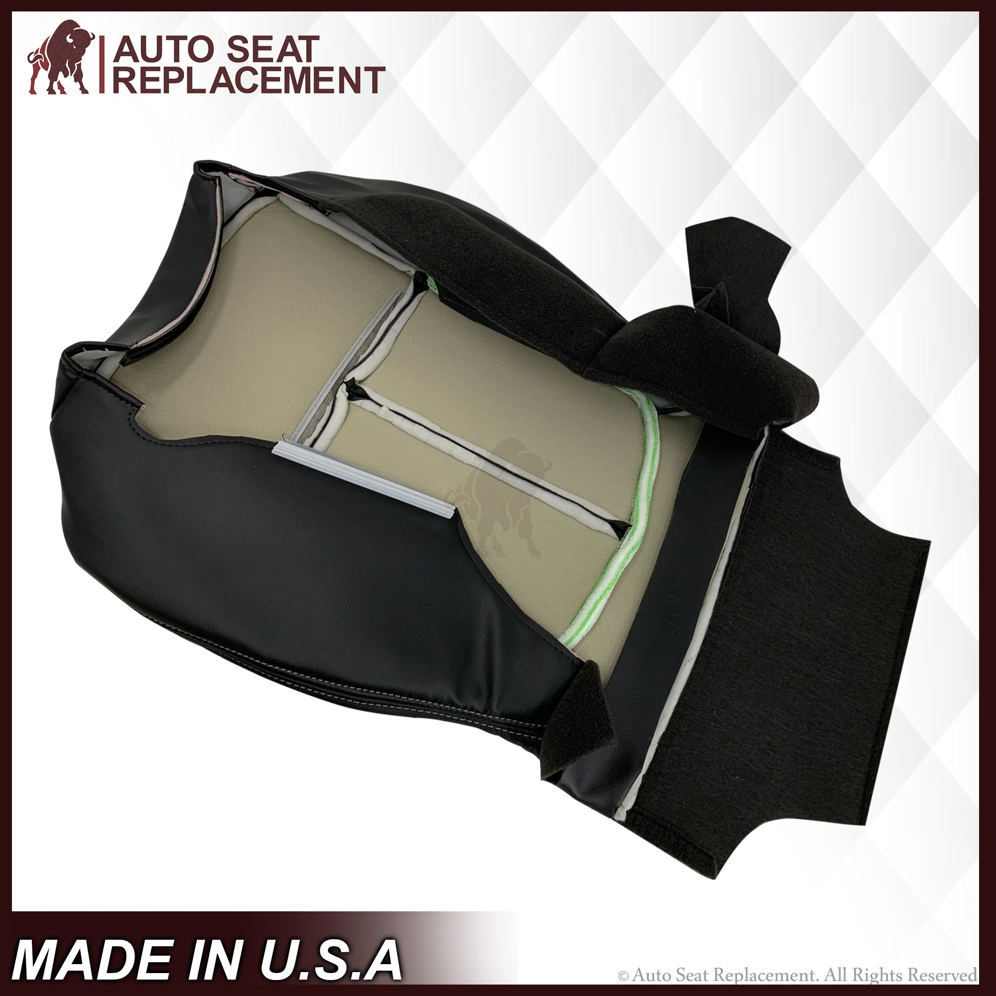 2009 2010 2011 2012 2013 2014 Ford F150 Lariat Perforated Leather Seat Cover - Image 12