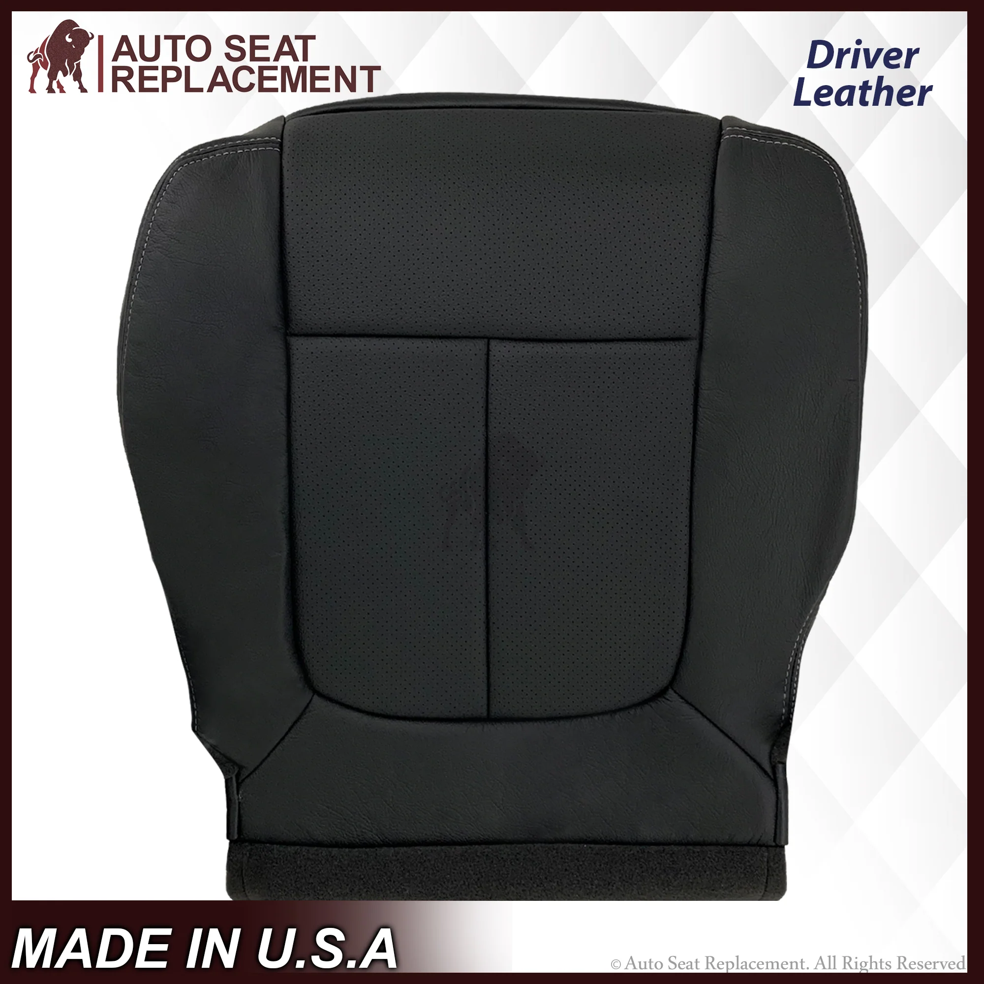 2009 2010 2011 2012 2013 2014 Ford F150 Lariat Perforated Leather Seat Cover - Image 4