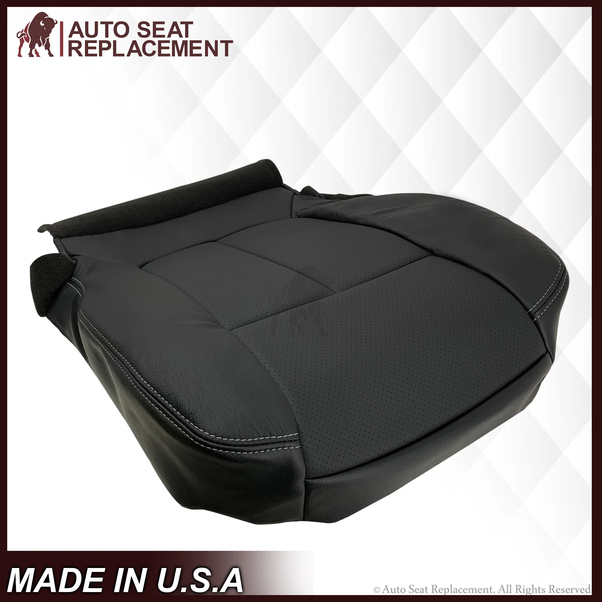 2009 2010 2011 2012 2013 2014 Ford F150 Lariat Perforated Leather Seat Cover - Image 5