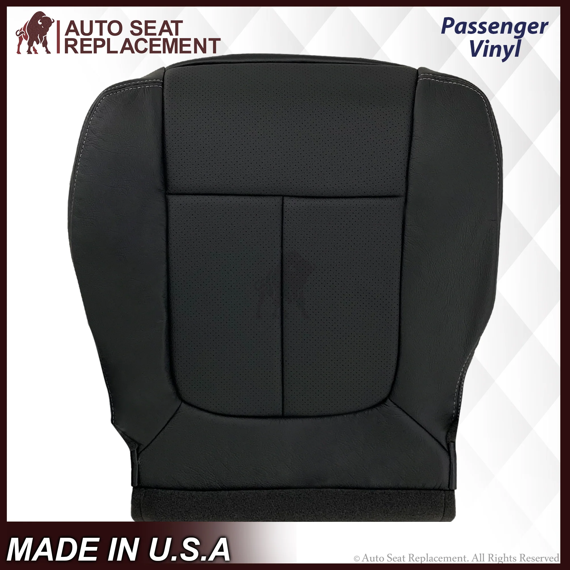 2009 2010 2011 2012 2013 2014 Ford F150 Lariat Perforated Leather Seat Cover - Image 7