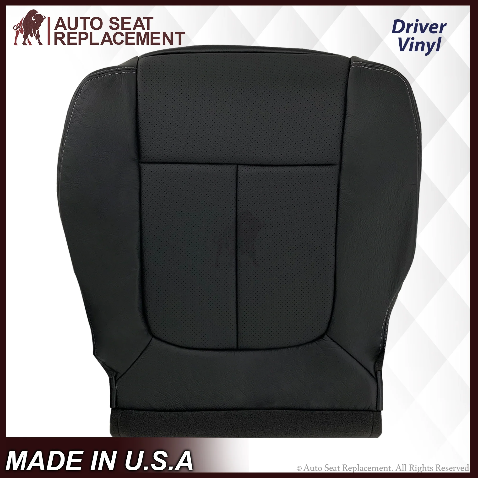 2009 2010 2011 2012 2013 2014 Ford F150 Lariat Perforated Leather Seat Cover - Image 8