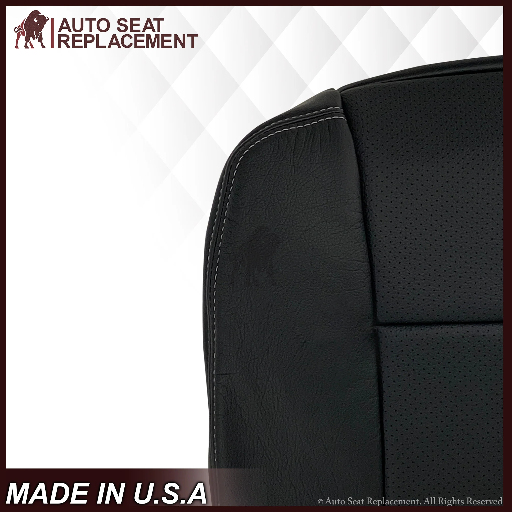2009 2010 2011 2012 2013 2014 Ford F150 Lariat Perforated Leather Seat Cover - Image 9