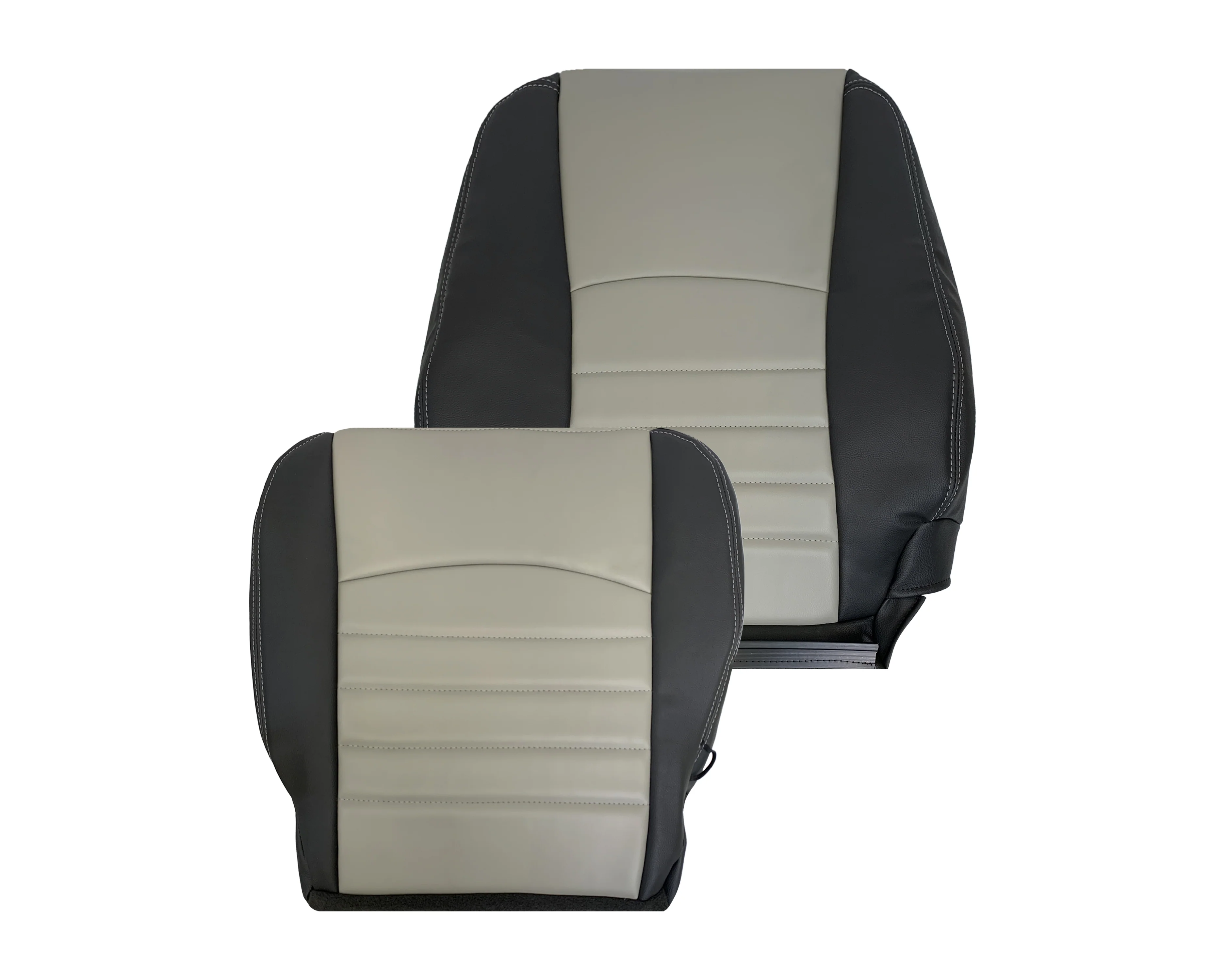 2009 2010 2011 2012 Dodge Ram Work Truck Replacement Vinyl Seat Covers 2-Tone Gray/Dark Gray: Choose your side - Image 29