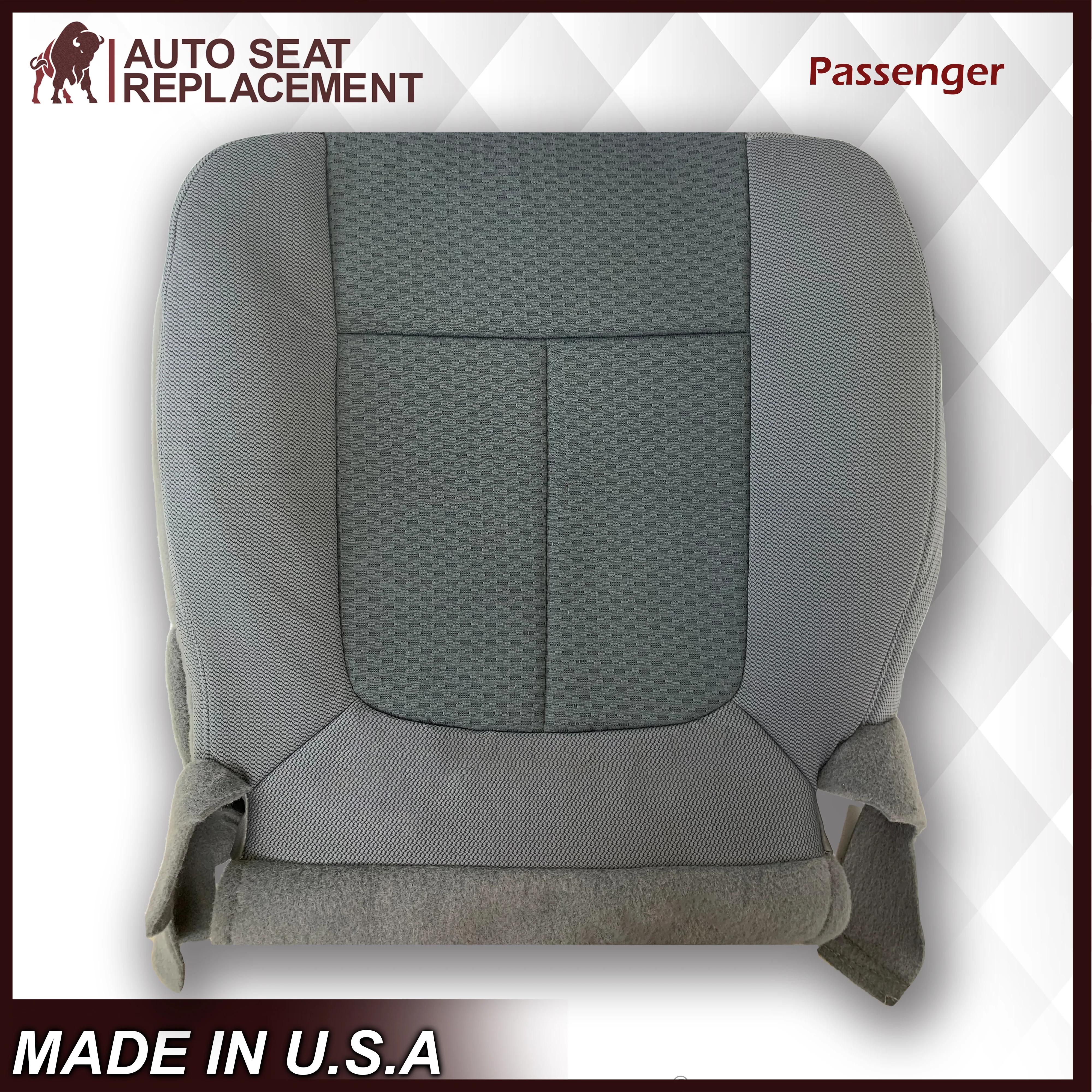 2009 2010 Ford F150 XLT Driver Or Passenger Bottom Replacement Seat Cover Gray - Image 7