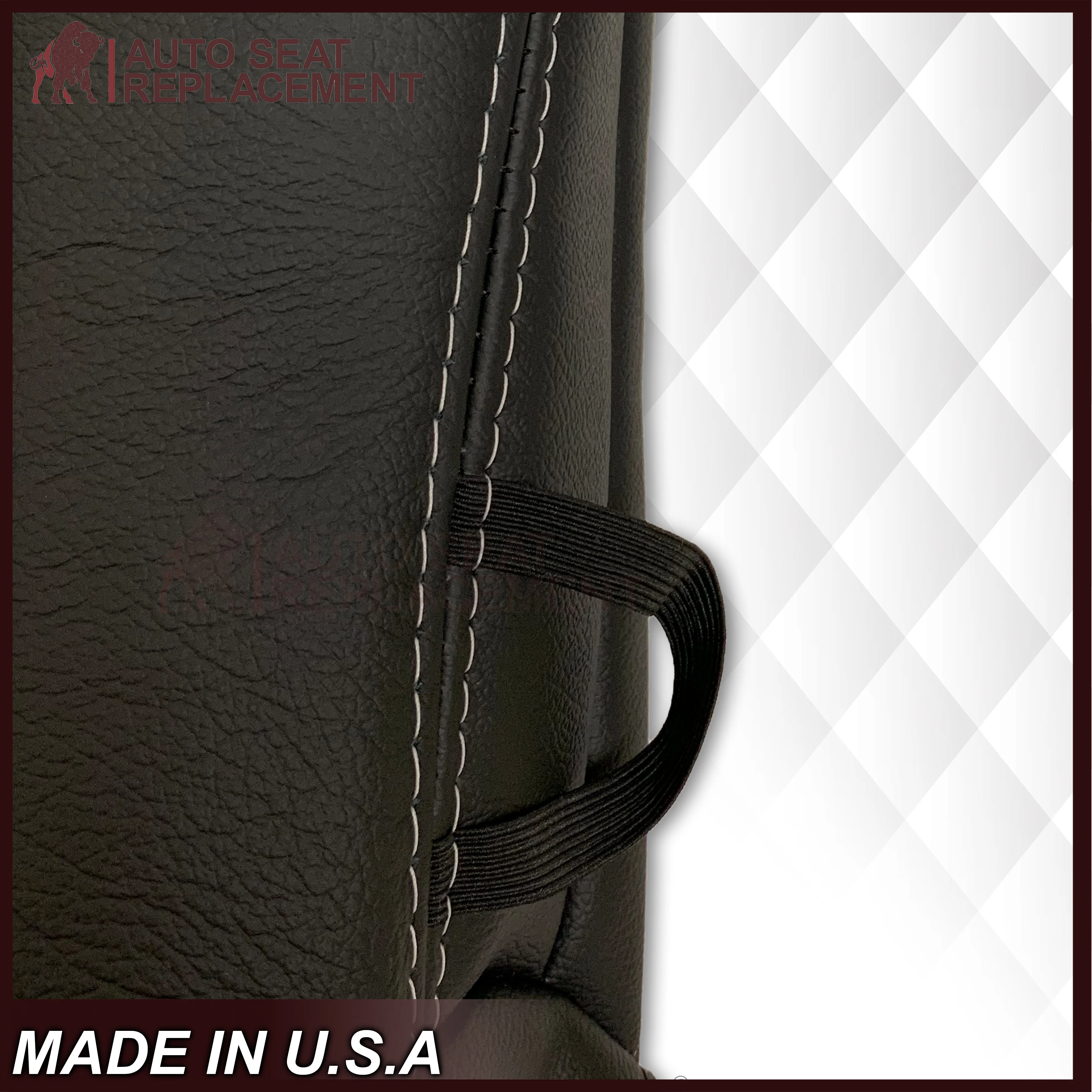 2009 - 2012 Dodge Ram 1500 2500 3500 Laramie Bottom Or Top Replacement Seat Cover in Dark Slate (Dark Gray) With Perforated Inserts - Image 11