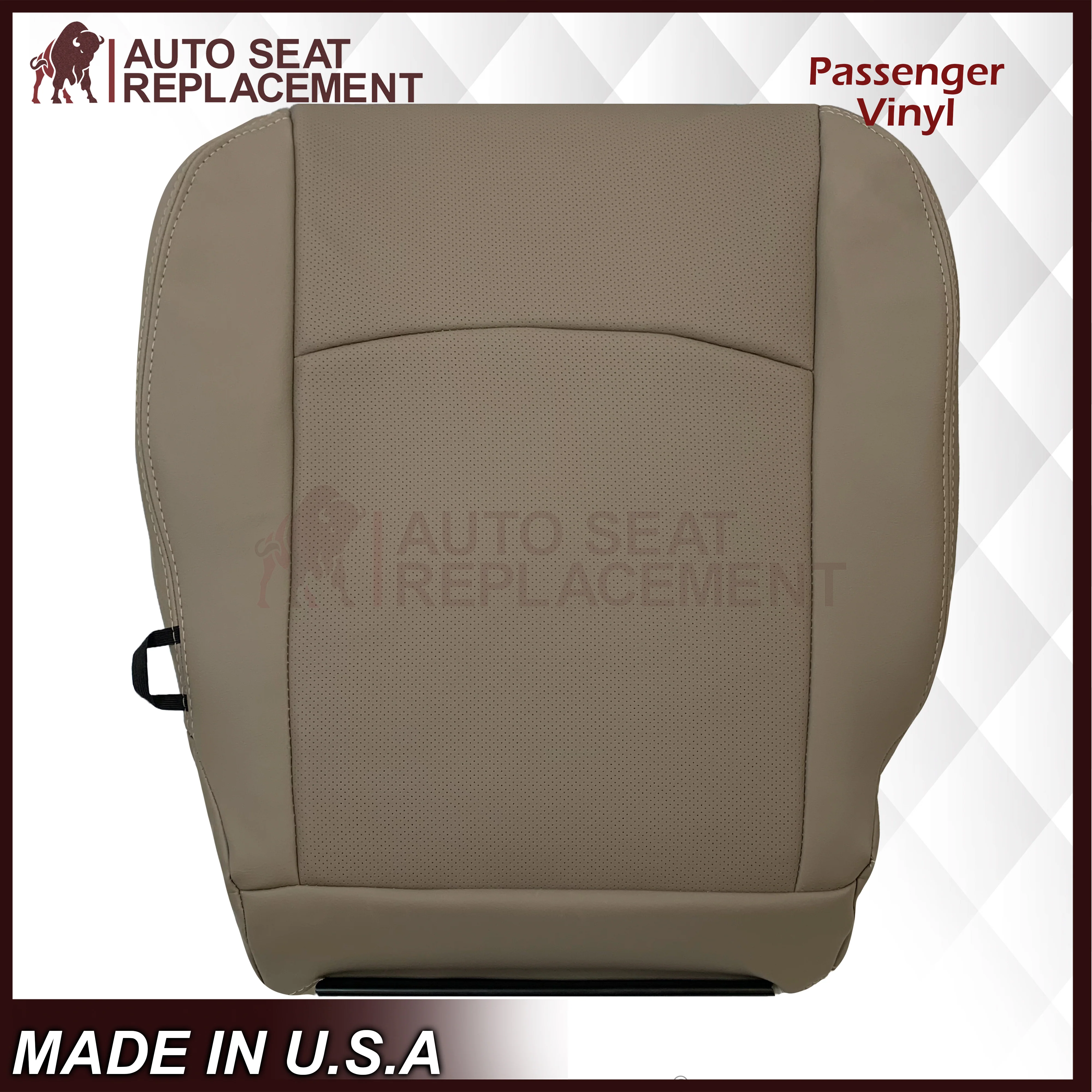 2009 - 2012 Dodge Ram 1500 2500 3500 Laramie Replacement Seat Cover in Light Pebble “Tan" With Perforated Inserts: Choose From Variants - Image 20