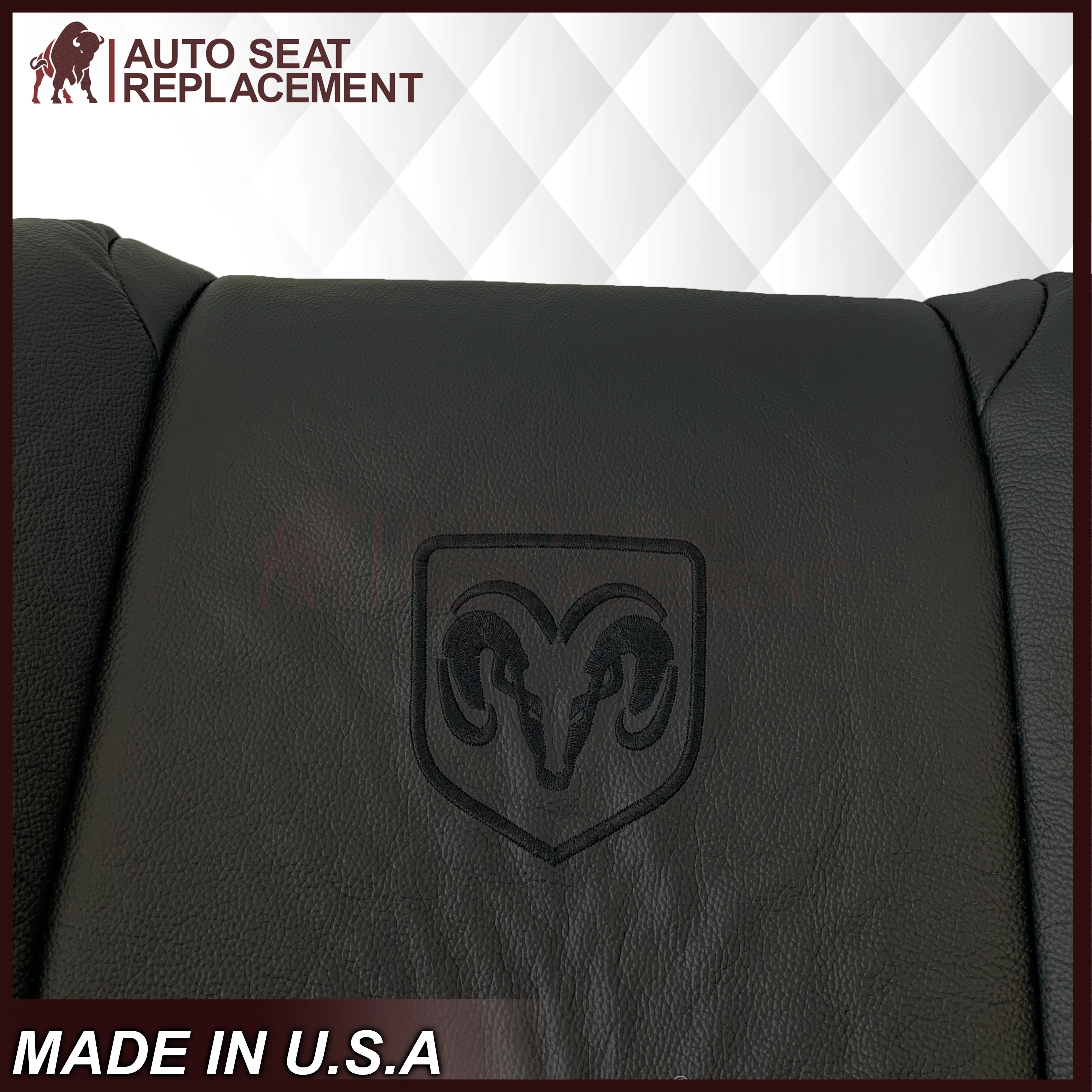 2009 - 2012 Dodge Ram 1500 2500 3500 Laramie Replacement Seat Covers in Dark Slate (Dark Gray) - Image 3