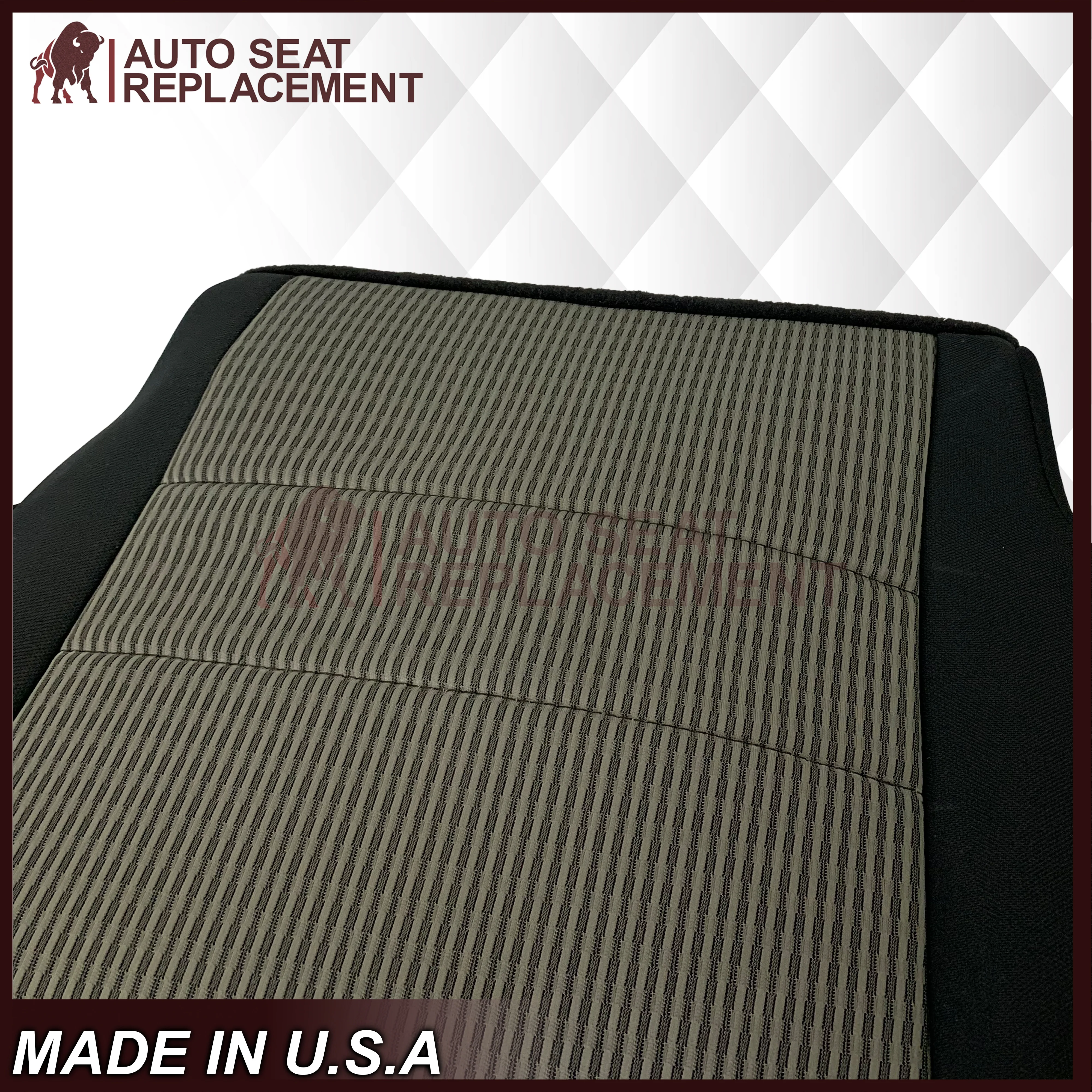 2009-2012 Dodge Ram SLT Front Bottom Replacement Cloth Seat Cover In Dark Gray - Image 9