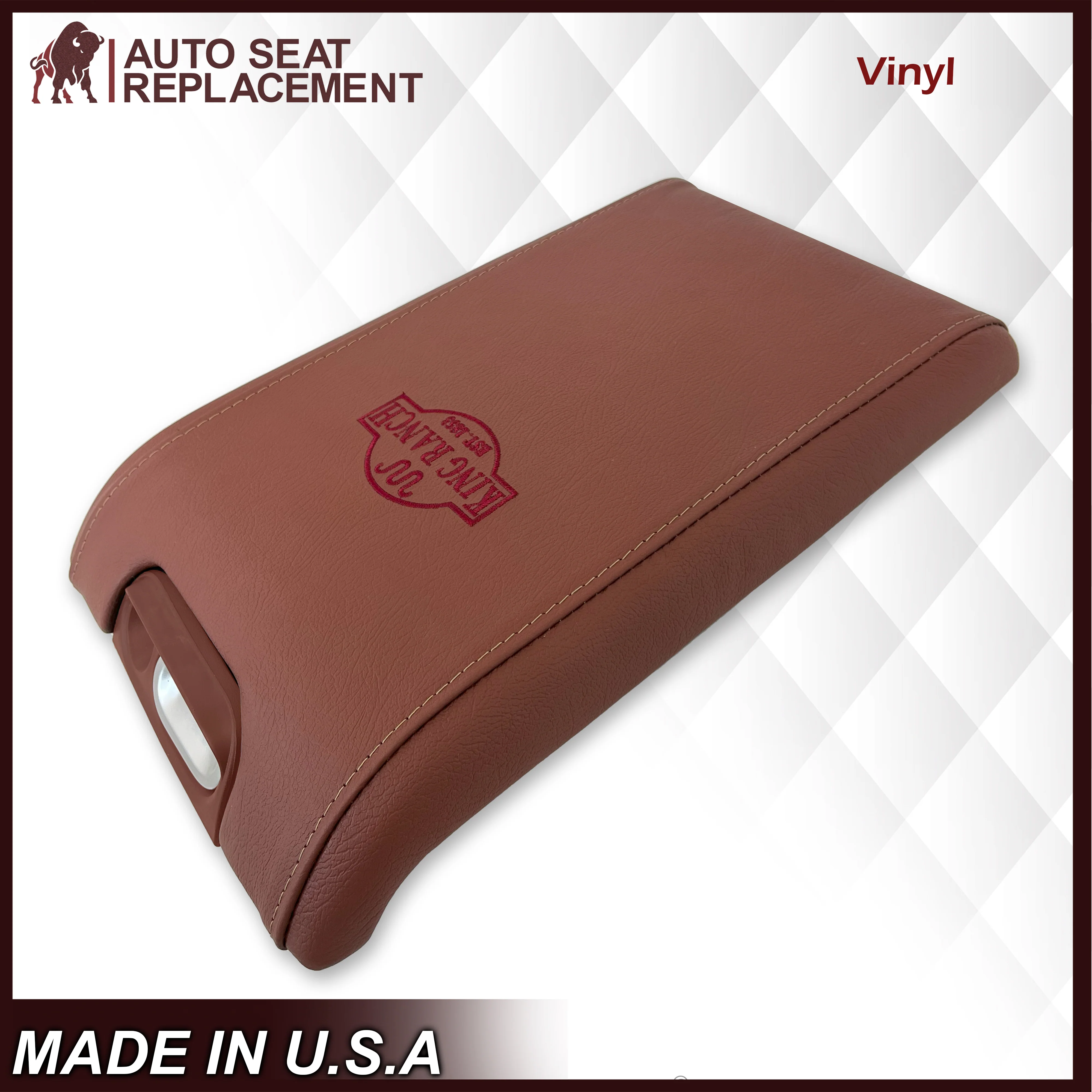 2009-2012 Ford F150 King Ranch Center Armrest Console Lid GENUINE LEATHER /Synthetic Leather Replacement Cover - Image 10