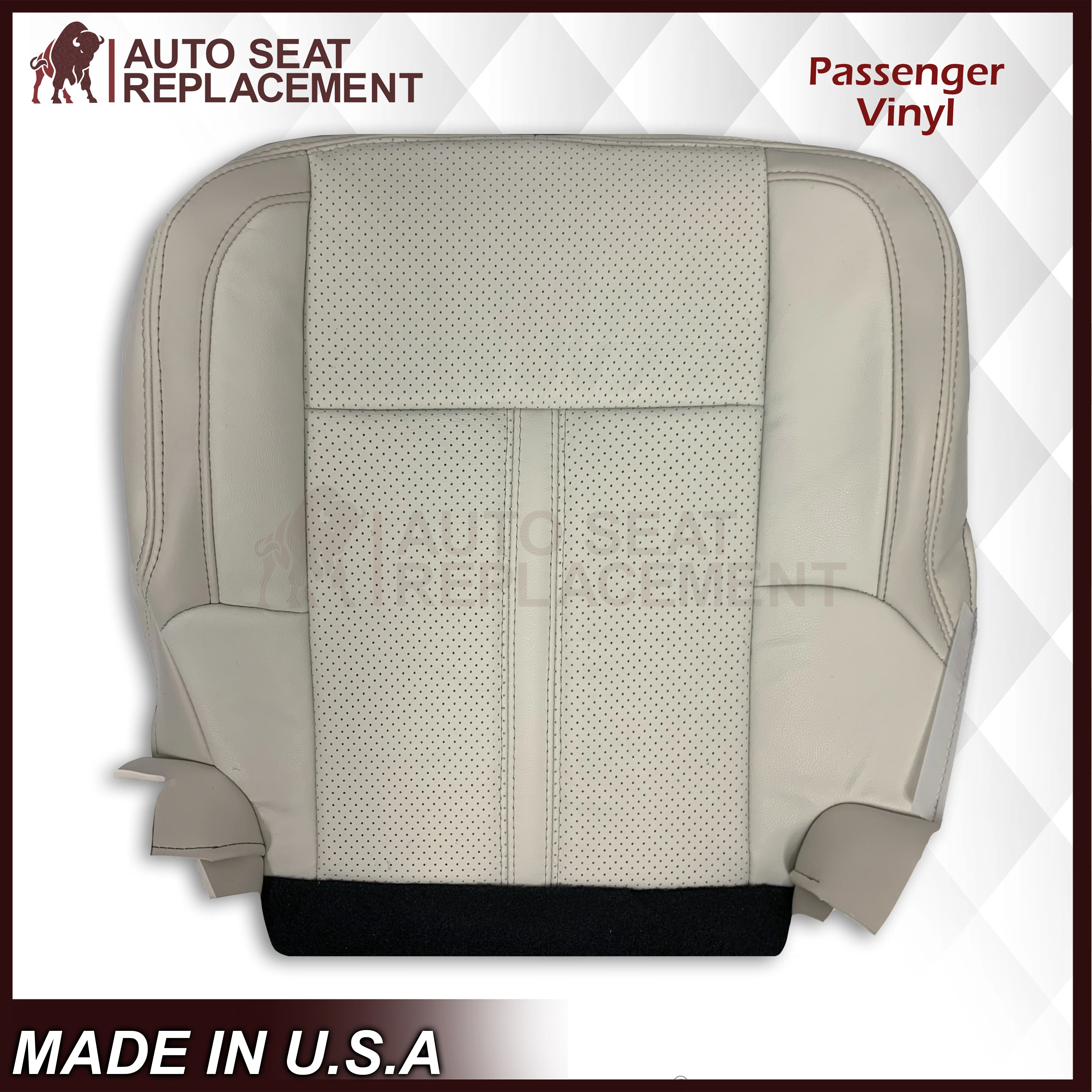 2009 - 2012 Lincoln MKS Replacement Seat Covers in Tan: Choose Genuine Leather or Vinyl - Image 33
