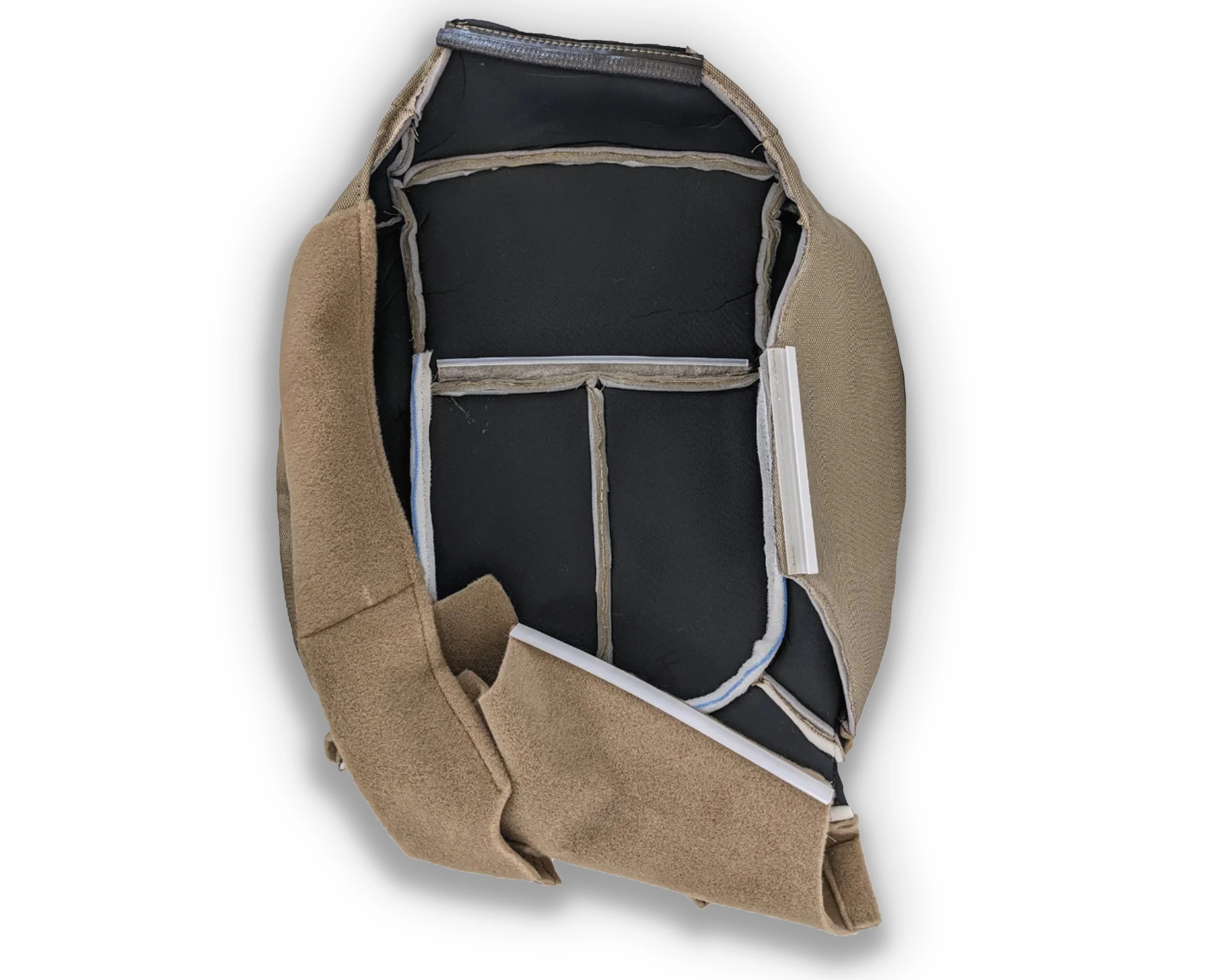 2009 - 2014 Ford F150 XLT Super Duty Tan Cloth Replacement Front Seat Covers - Image 7