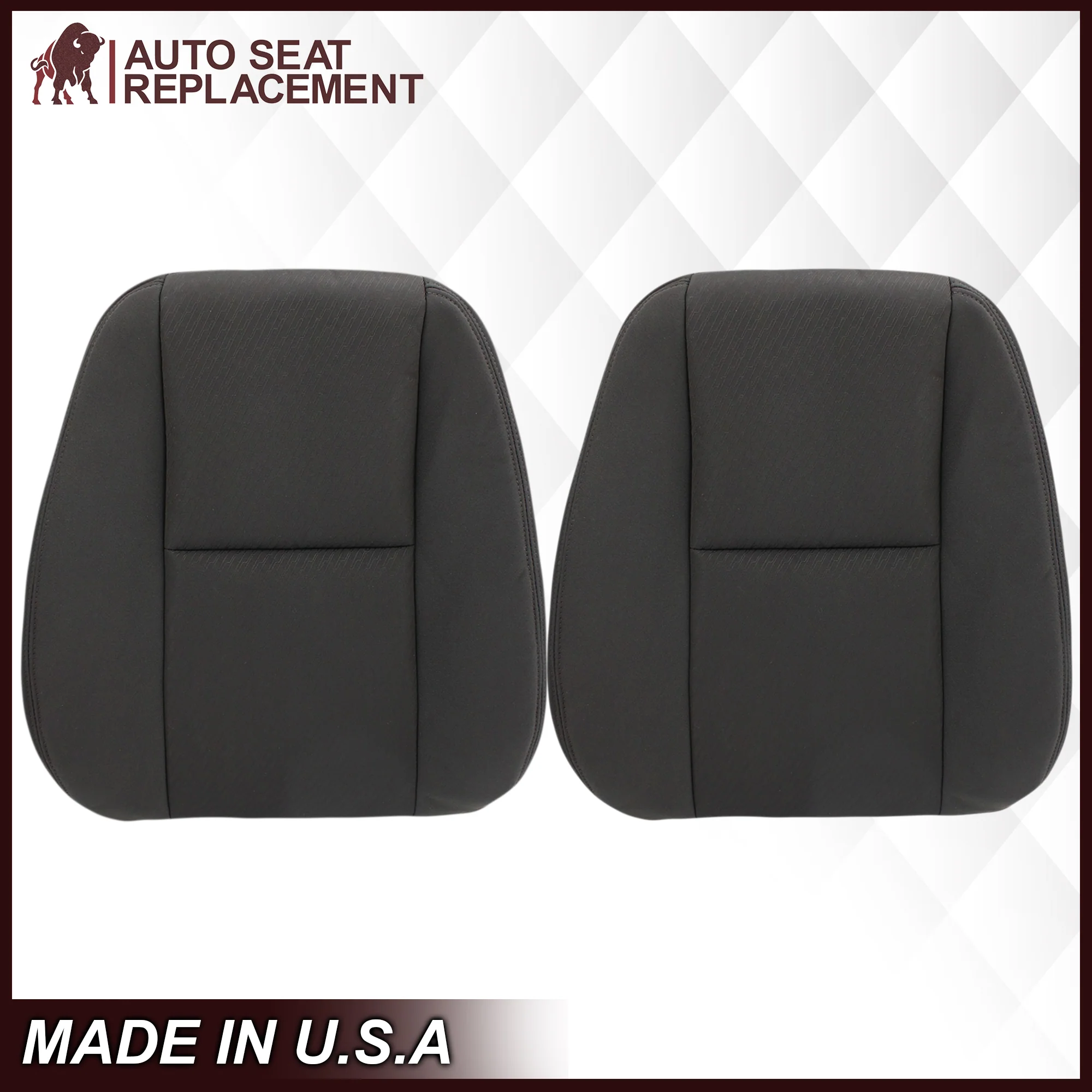 2009-2014 GMC Sierra/Yukon Cloth Seat Cover In Black: Choose From Variation - Image 12
