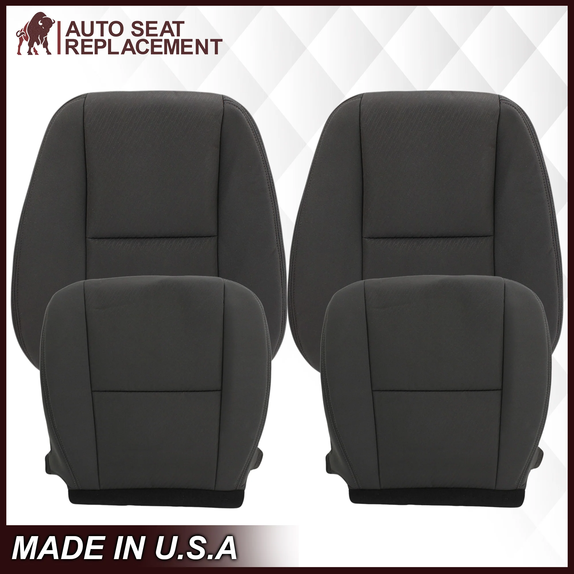 2009-2014 GMC Sierra/Yukon Cloth Seat Cover In Black: Choose From Variation - Image 13