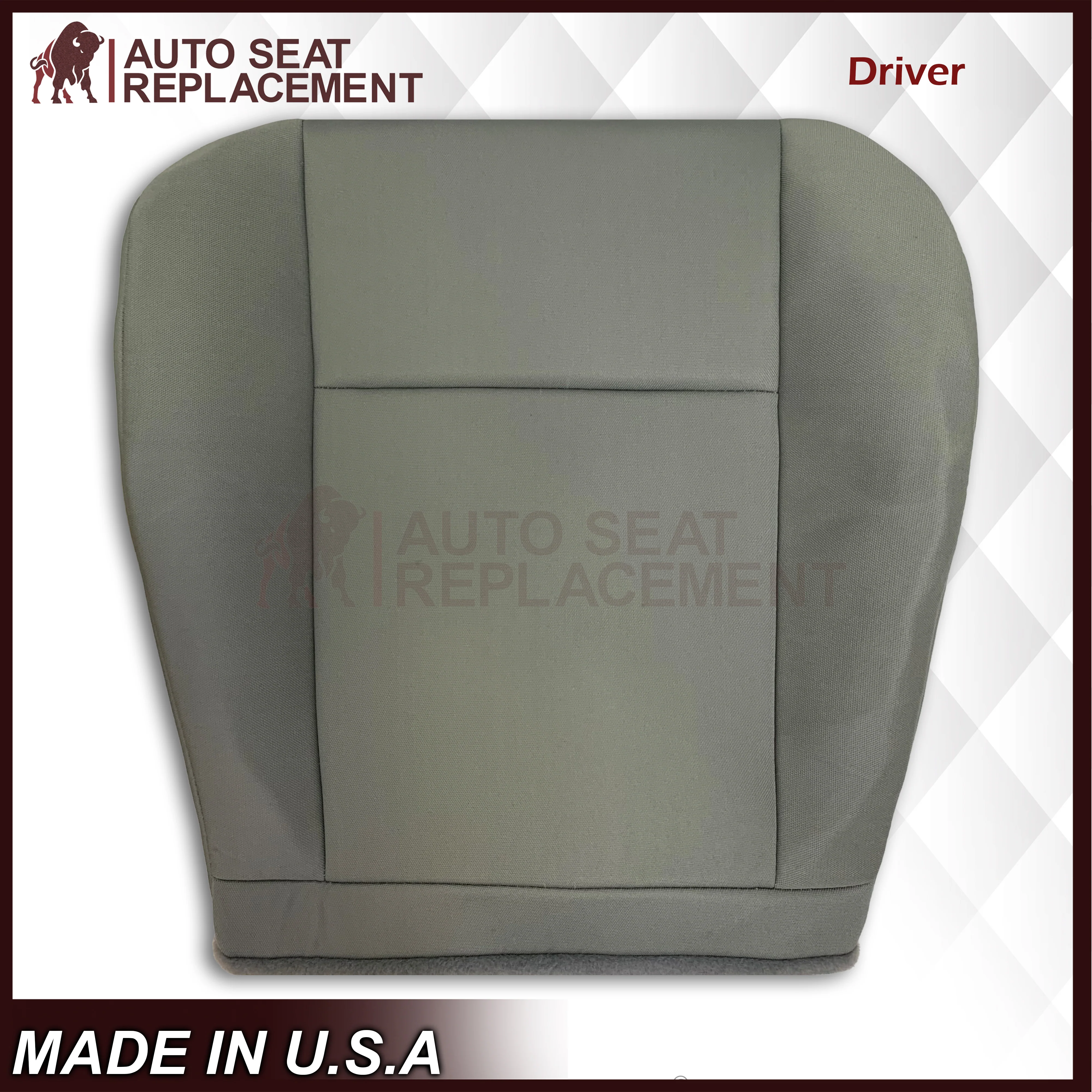 2009-2018 Ford Econoline E350 E450 E550 Gray Cloth Fabric Seat Cover & Cushion Foam - Image 13