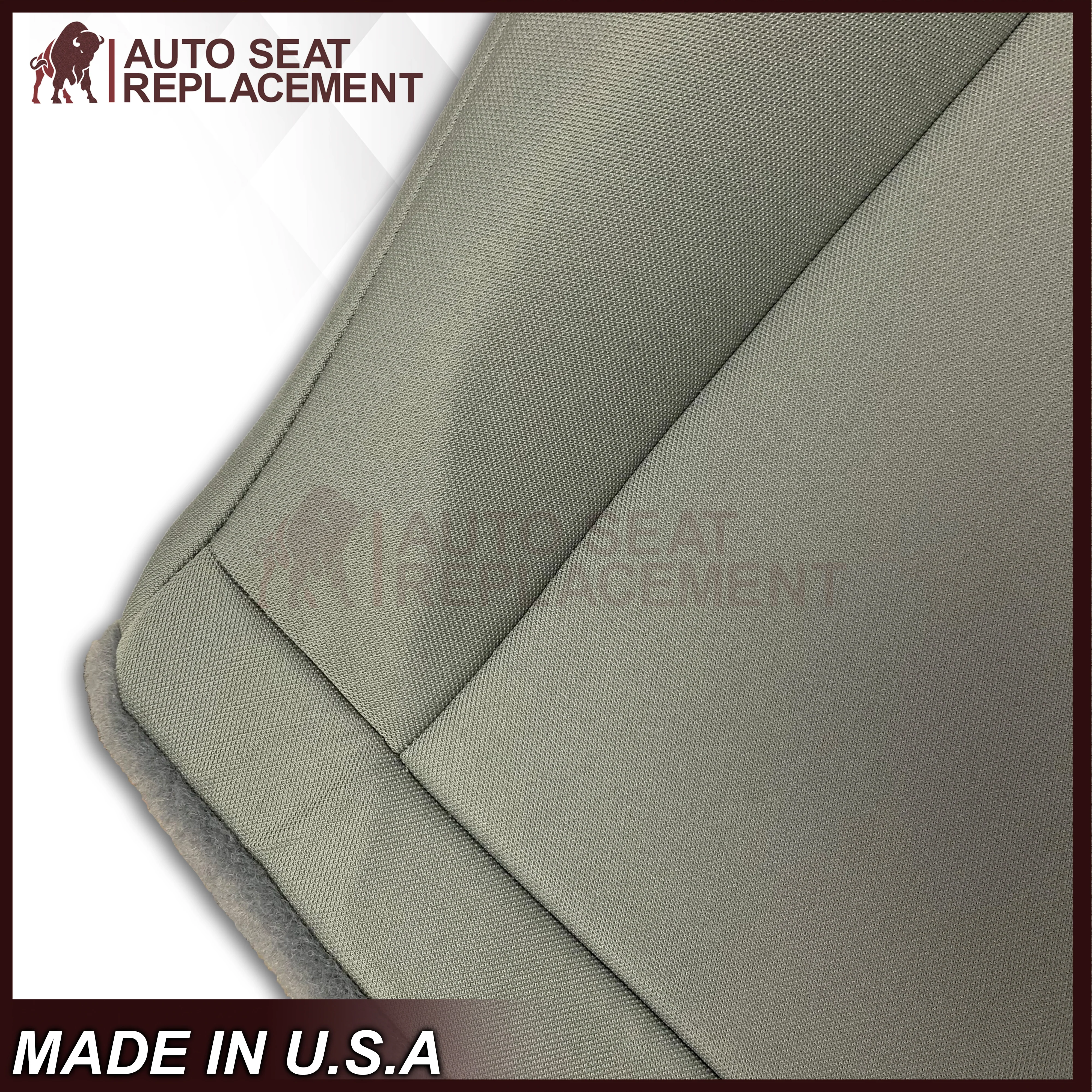 2009-2018 Ford Econoline E350 E450 E550 Gray Cloth Fabric Seat Cover & Cushion Foam - Image 9
