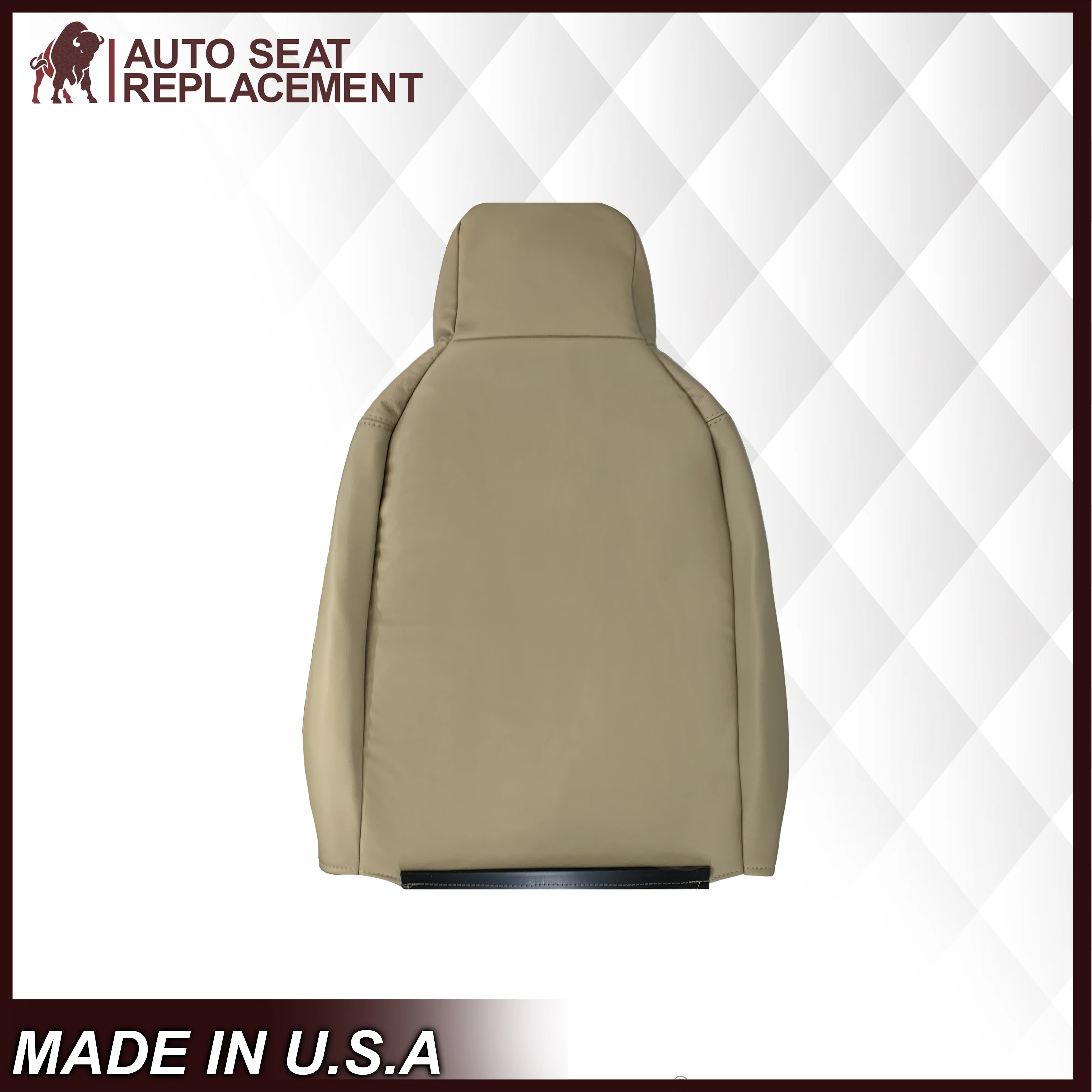 2009-2019 Ford E350 E450 E550 Econoline Van Synthetic Leather Replacement Seat Covers In Tan & Cushion Foam - Image 8