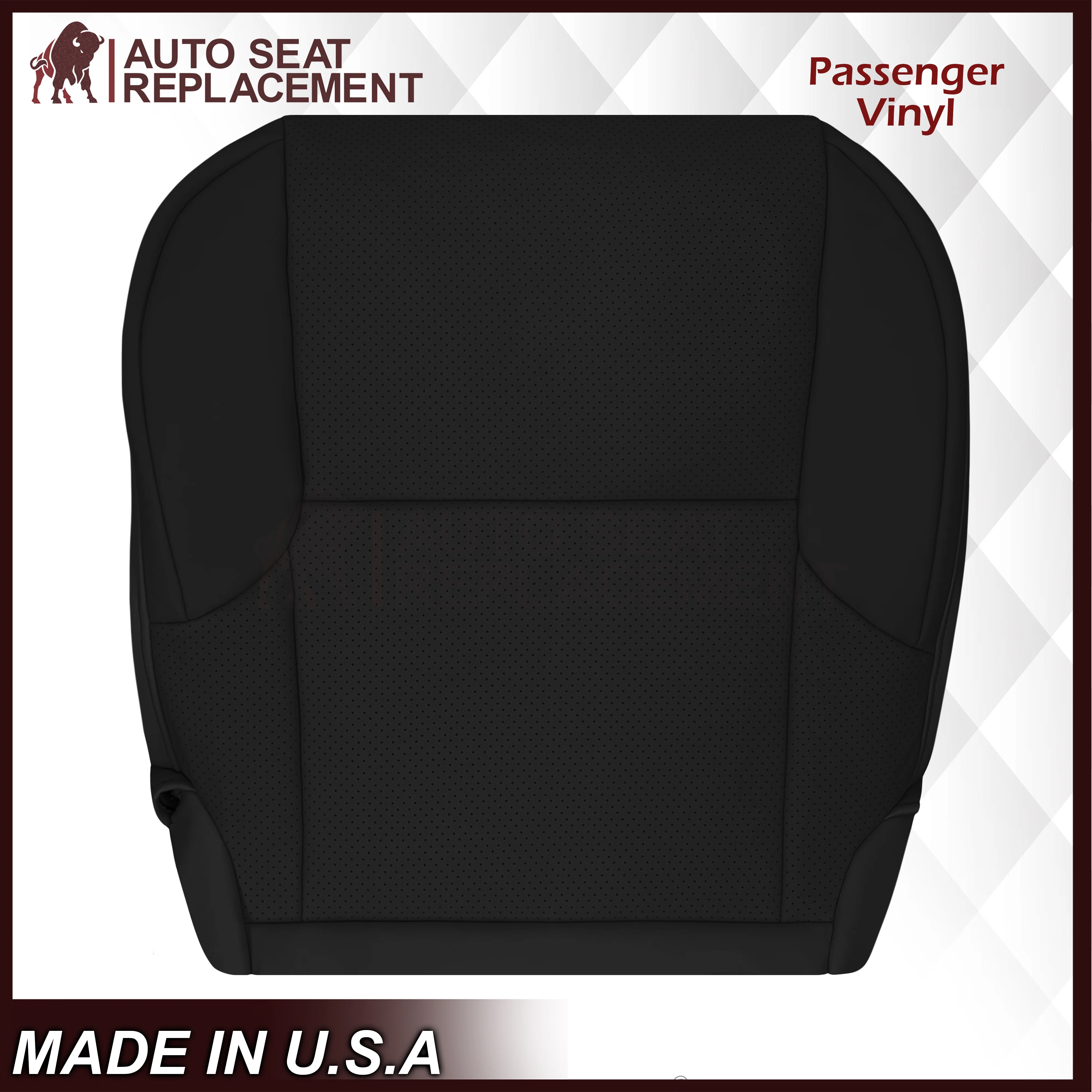 2010-2013 Lexus GX460 Replacement Perforated Synthetic Leather Seat Cover: Black Perforated - Image 7