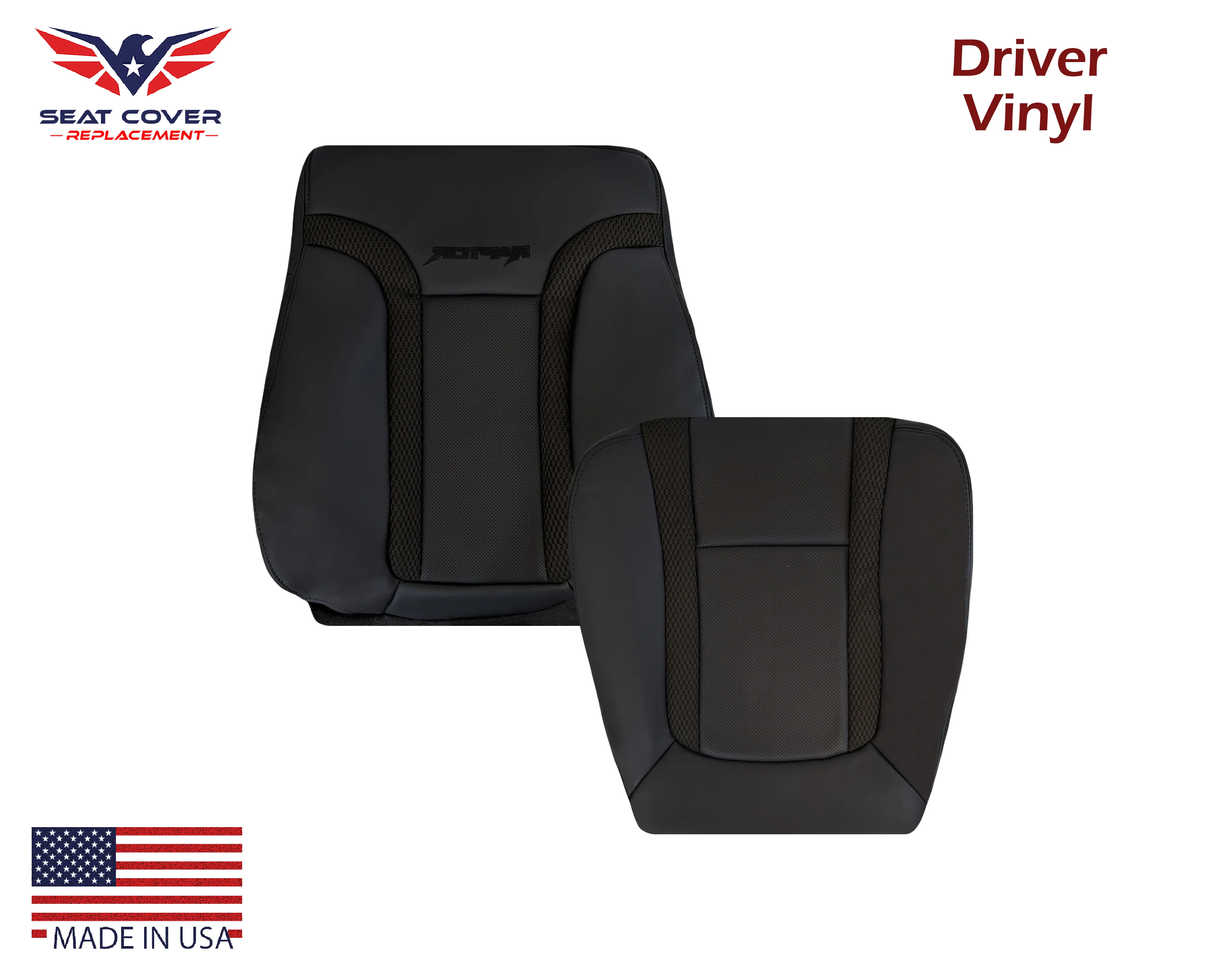 2010 - 2014 Ford F150 Raptor Bottom Perforated Seat Cover in Black Choose: Leather or Vinyl - Image 11