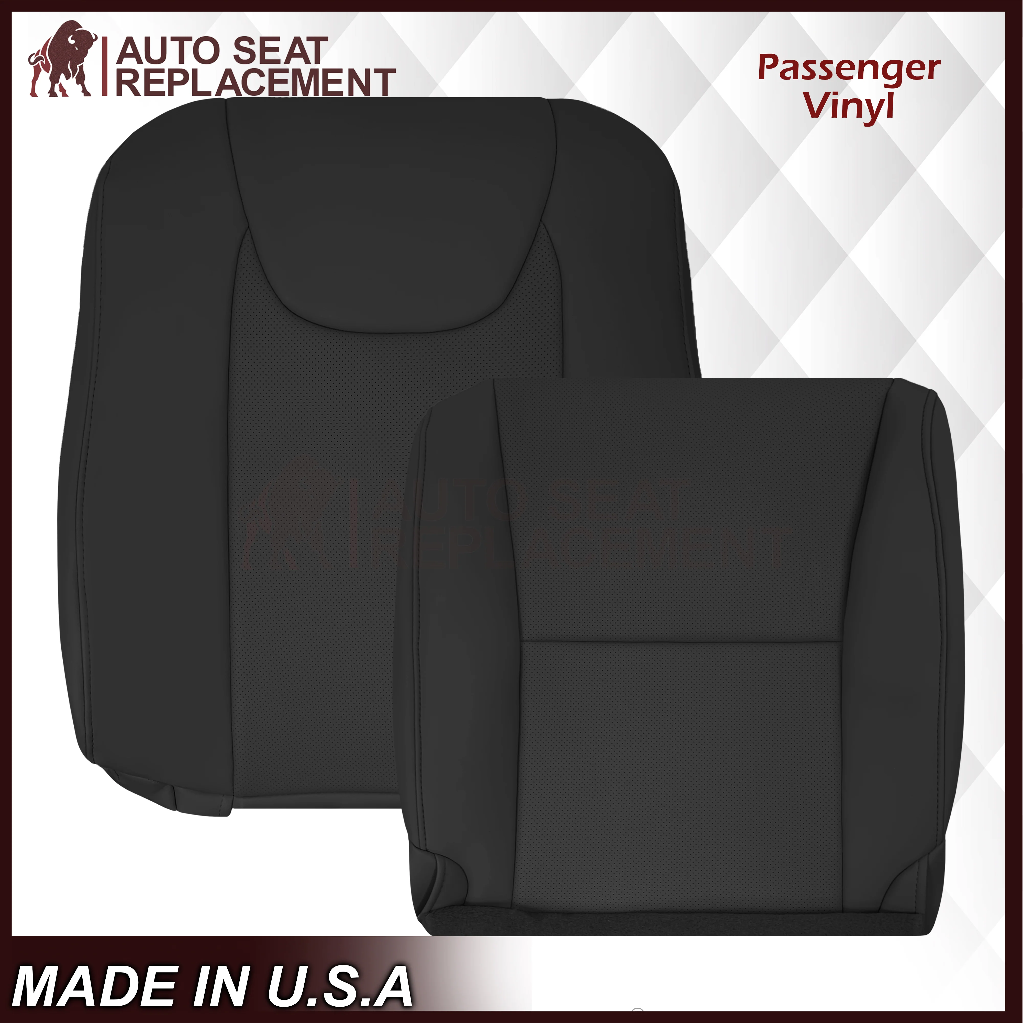 2010-2015 Lexus RX350 RX450H Replacement Synthetic Leather Seat Covers: Black Perforated - Image 14