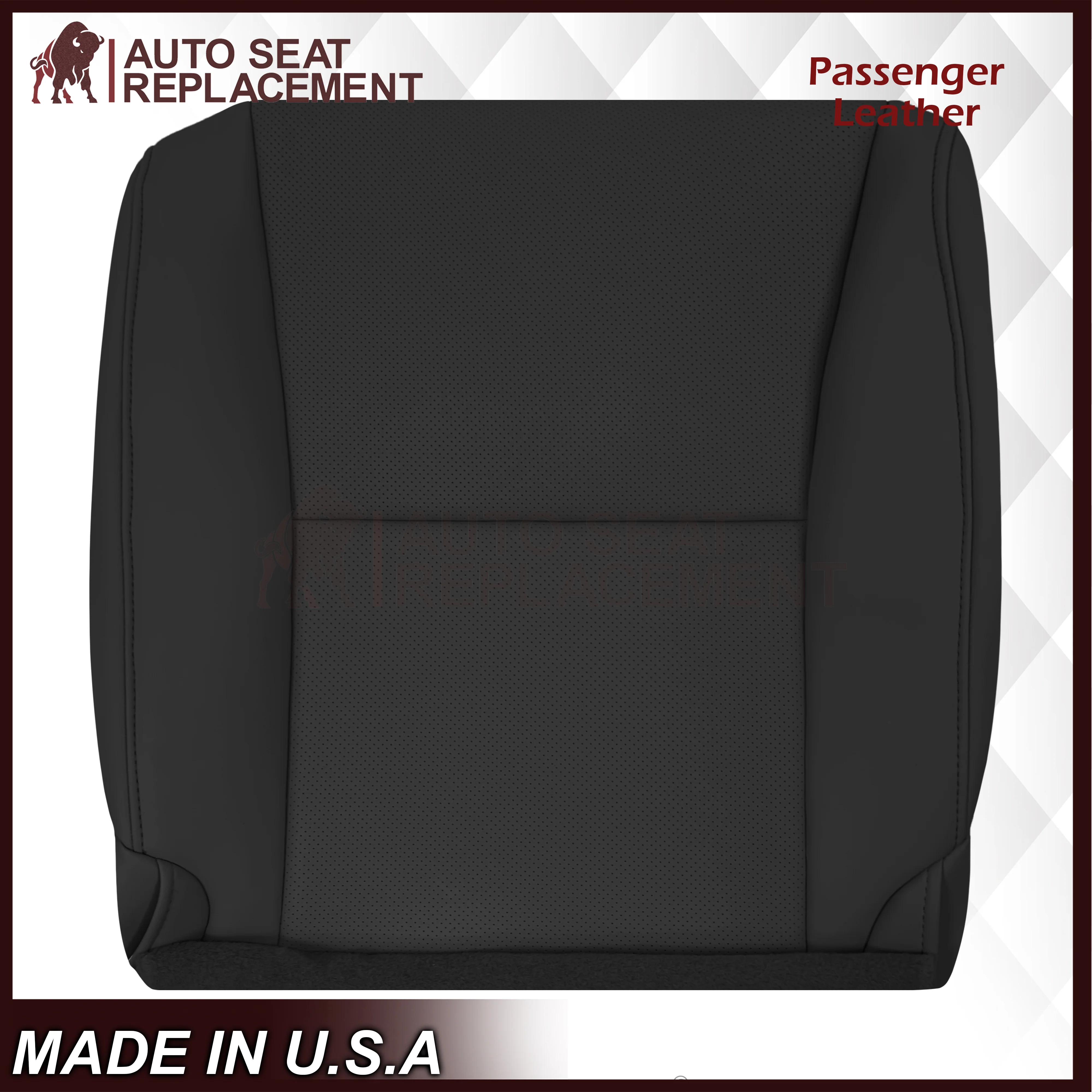 2010-2015 Lexus RX350 RX450H Replacement Synthetic Leather Seat Covers: Black Perforated - Image 4