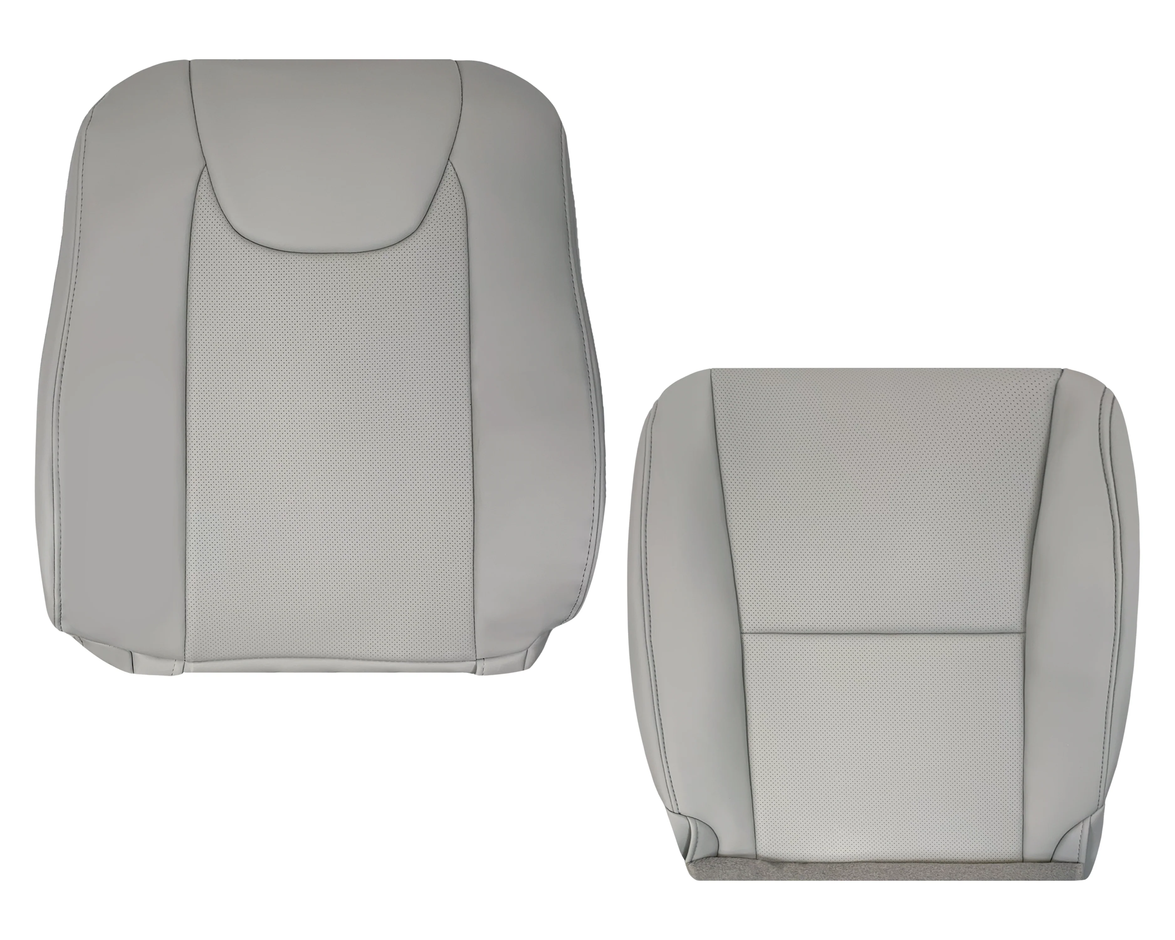 2010-2015 Lexus RX350 RX450H Replacement Synthetic Leather Seat Covers: Gray Perforated - Image 11